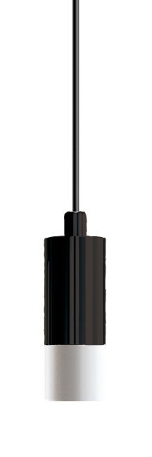 Blackjack Lighting Short Frosted Light Guide Pendant Pendants Blackjack Lighting 1" Matte Black 