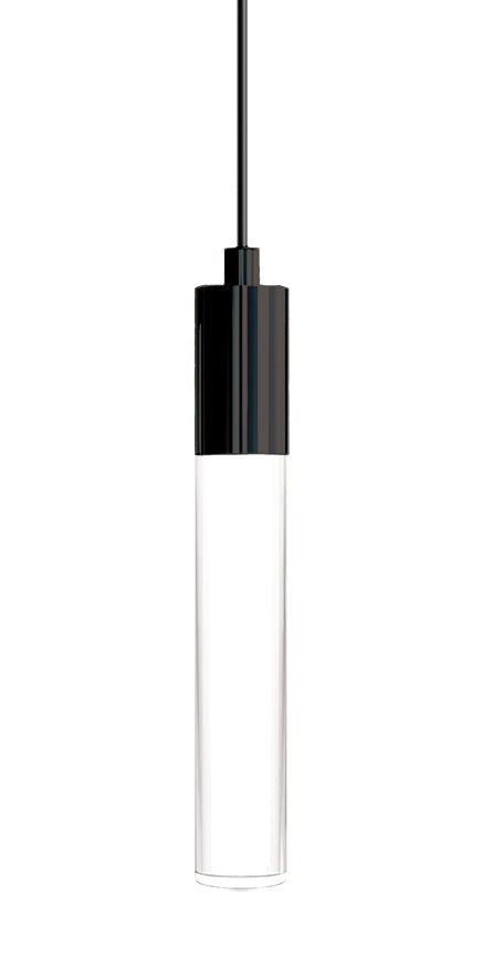 Blackjack Lighting Tall Clear Light Guide Pendant Pendants Blackjack Lighting 6" Matte Black 