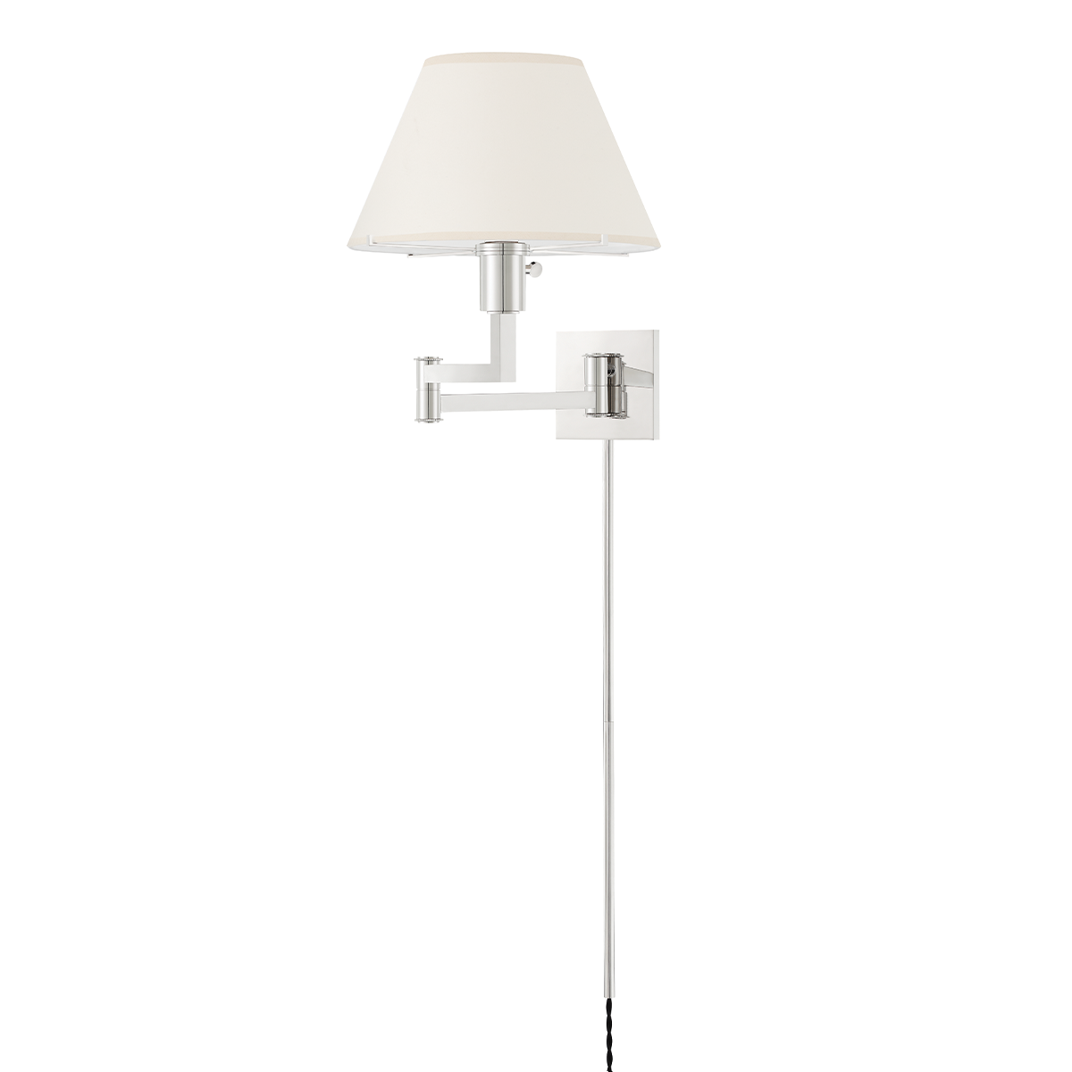 Hudson Valley Lighting Leeds Plug-in Sconce Sconce Hudson Valley Lighting Polished Nickel  