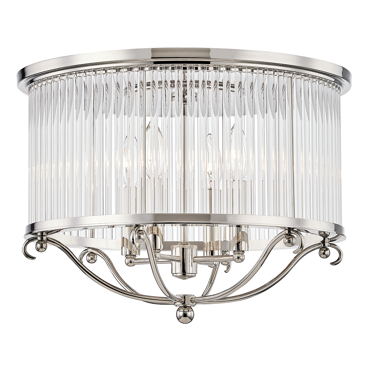 Hudson Valley Lighting Glass No.1 Semi Flush Semi Flush Hudson Valley Lighting Polished Nickel  