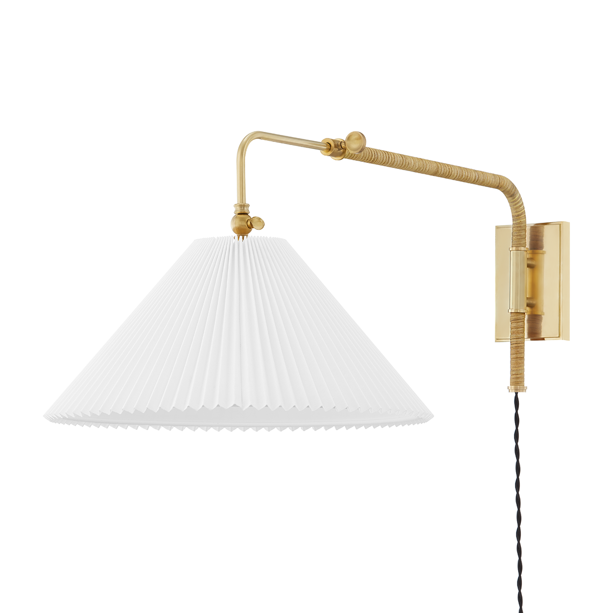 Hudson Valley Lighting Dorset Plug-in Sconce Sconce Hudson Valley Lighting Aged Brass  