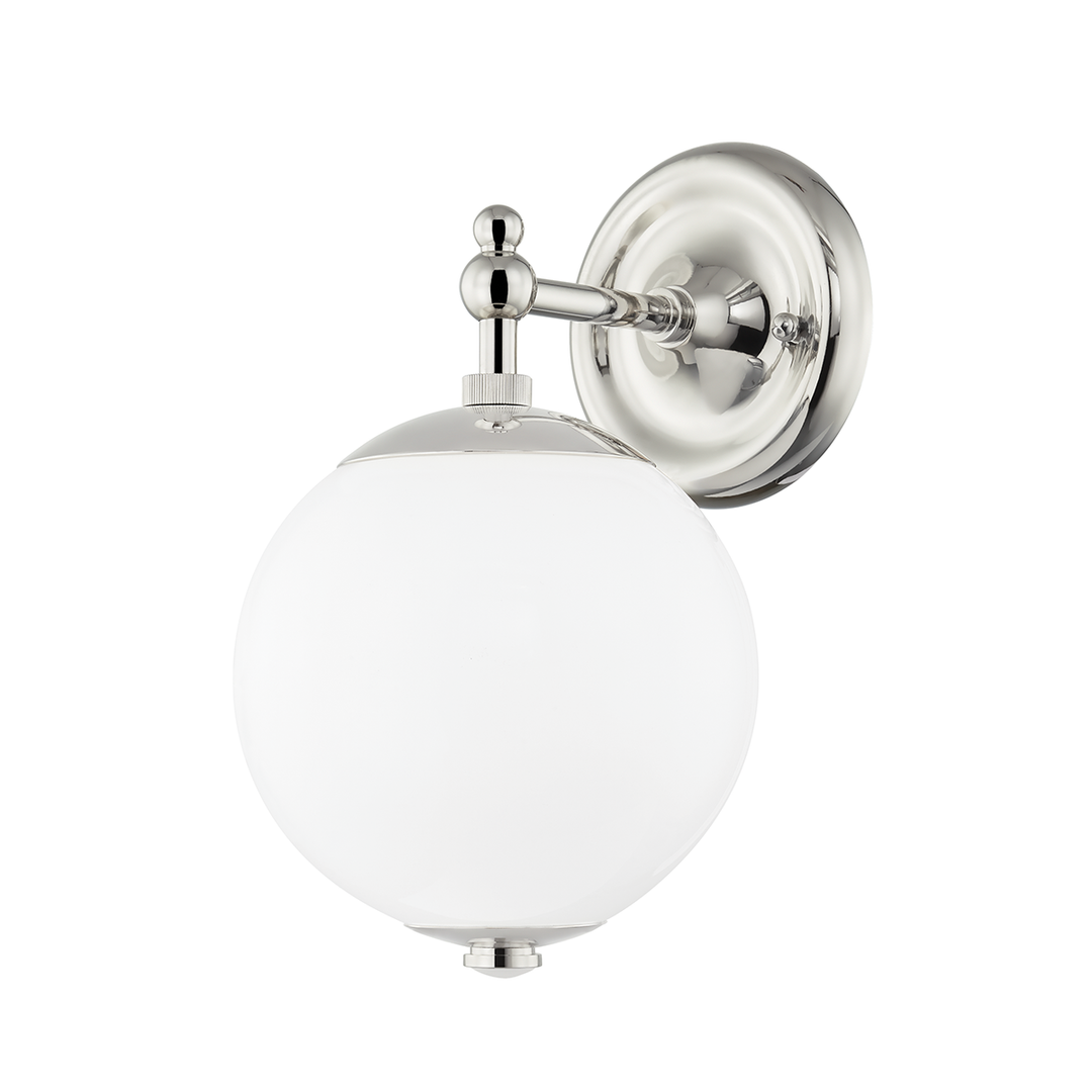 Hudson Valley Lighting Sphere No.1 Wall Sconce Wall Sconces Hudson Valley Lighting Polished Nickel  