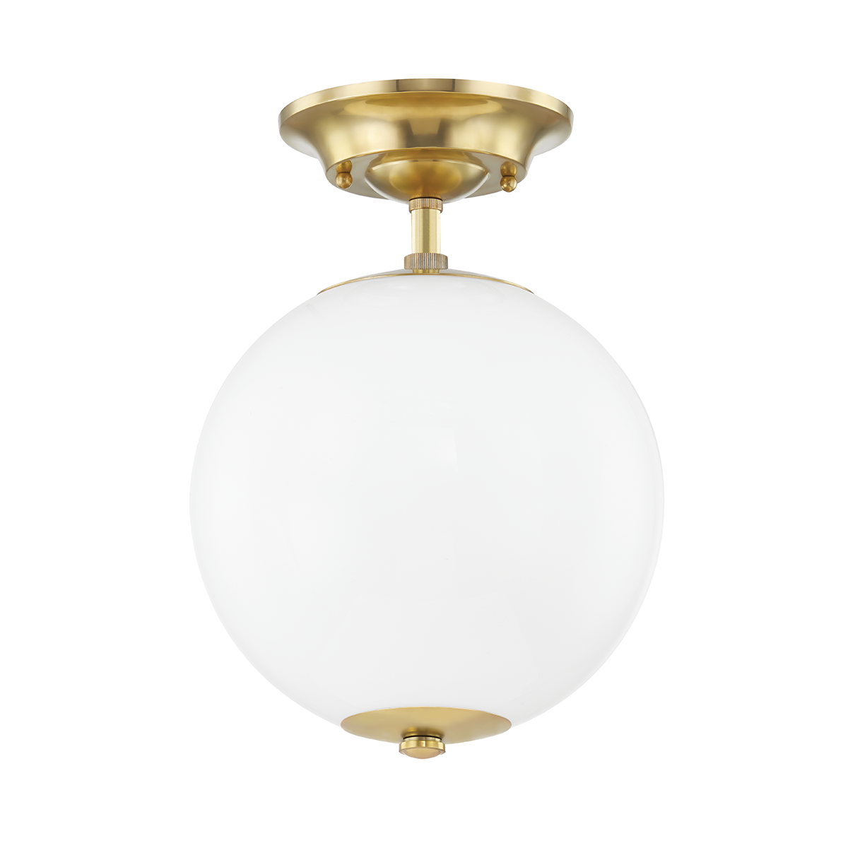 Hudson Valley Lighting Sphere No.1 Semi Flush Semi Flush Hudson Valley Lighting Aged Brass  