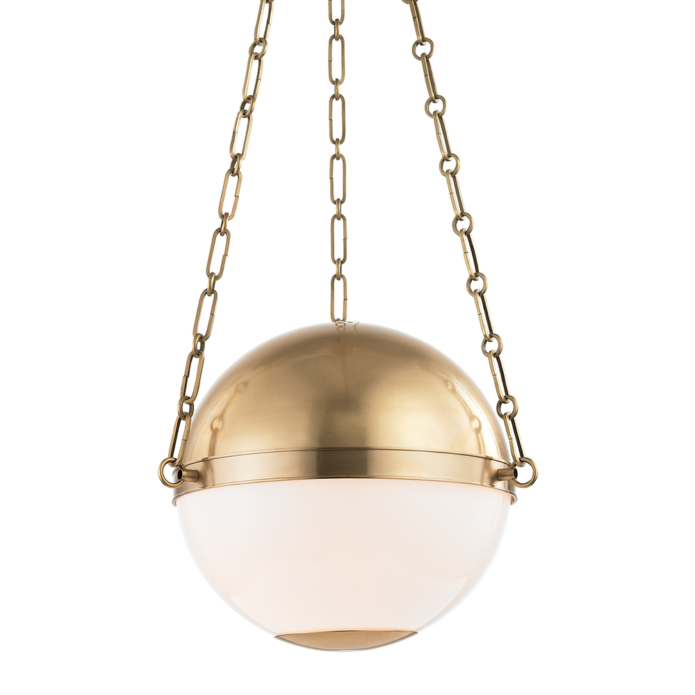 Hudson Valley Lighting Sphere No.2 Pendant Pendants Hudson Valley Lighting Aged Brass  