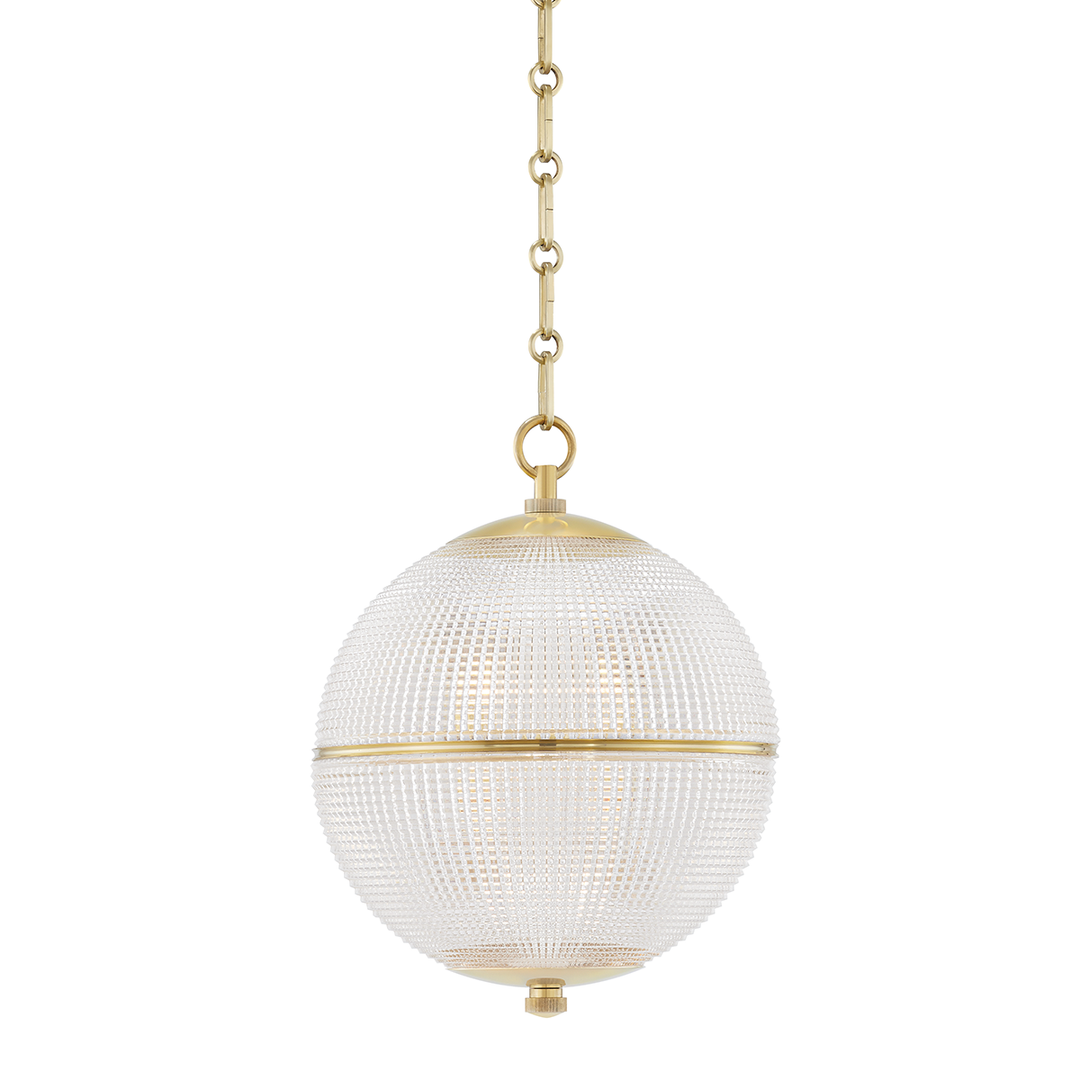 Hudson Valley Lighting Sphere No. 3 Pendant Pendants Hudson Valley Lighting Aged Brass  