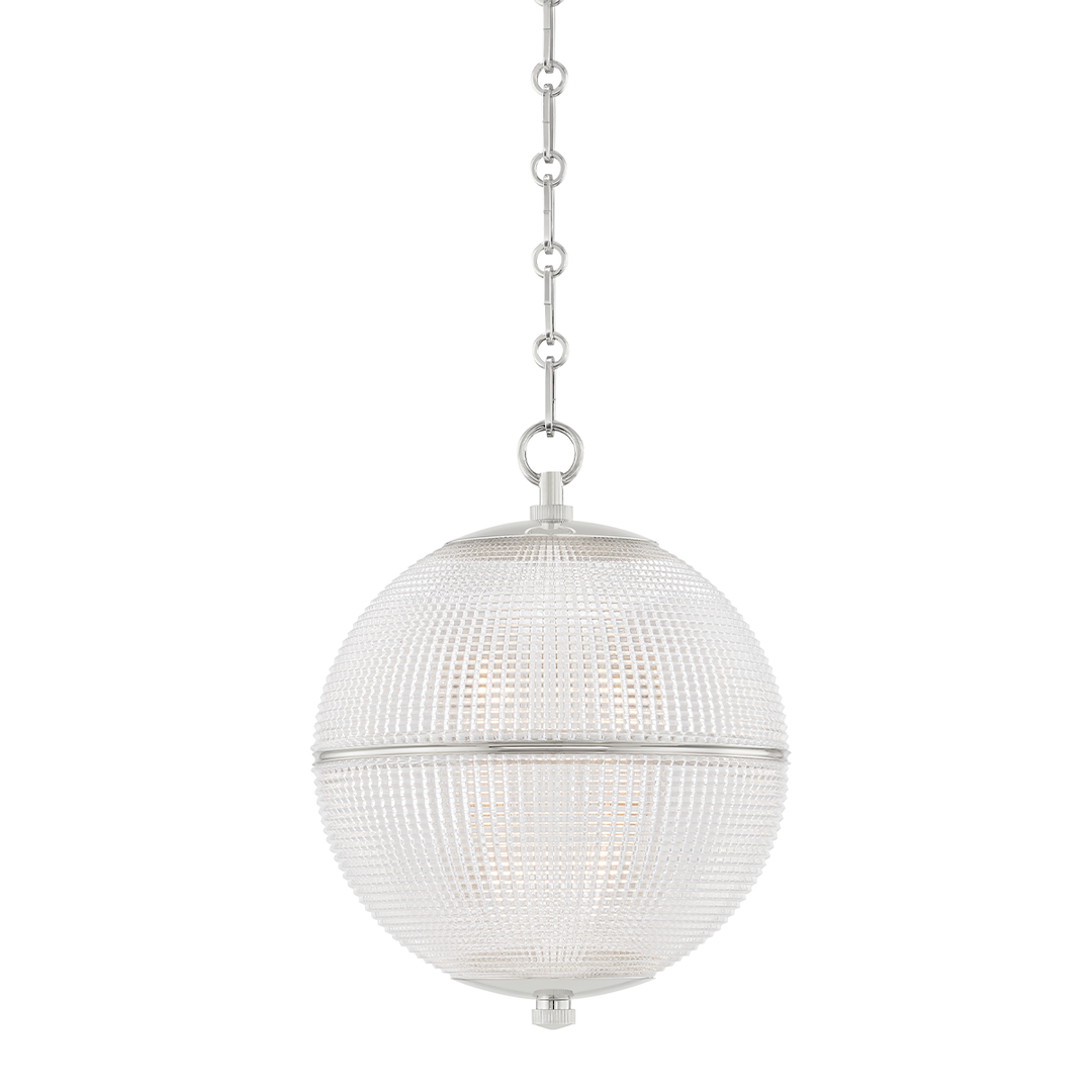 Hudson Valley Lighting Sphere No. 3 Pendant Pendants Hudson Valley Lighting Polished Nickel  