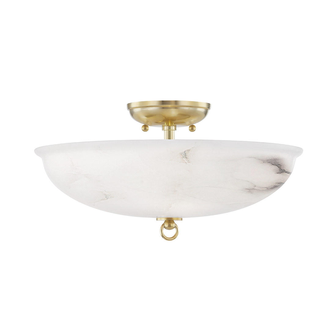 Hudson Valley Lighting Somerset Semi Flush Ceiling Semi Flush Mounts Hudson Valley Lighting Aged Brass  