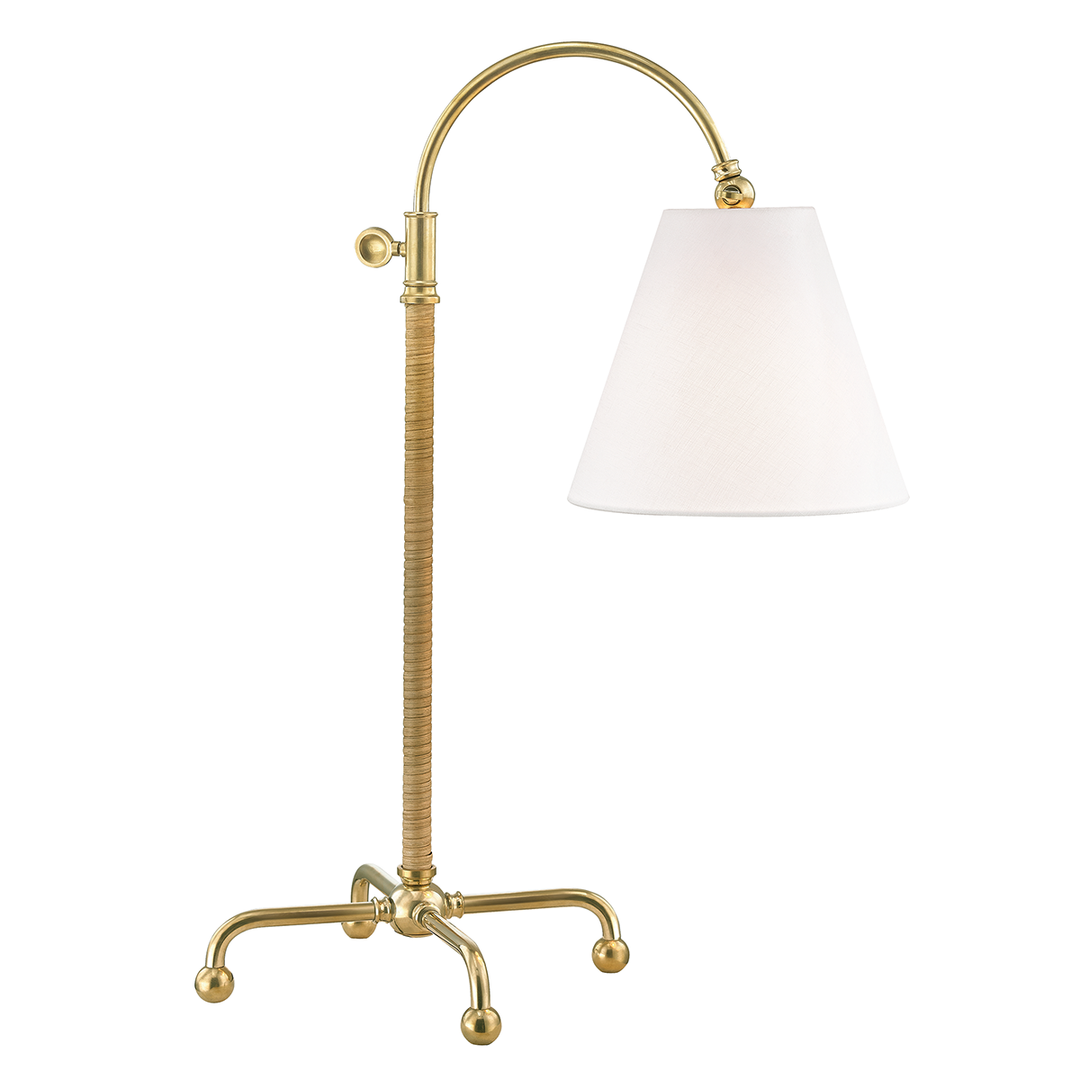 Hudson Valley Lighting Curves No.1 Table Lamp Table Lamps Hudson Valley Lighting Aged Brass  