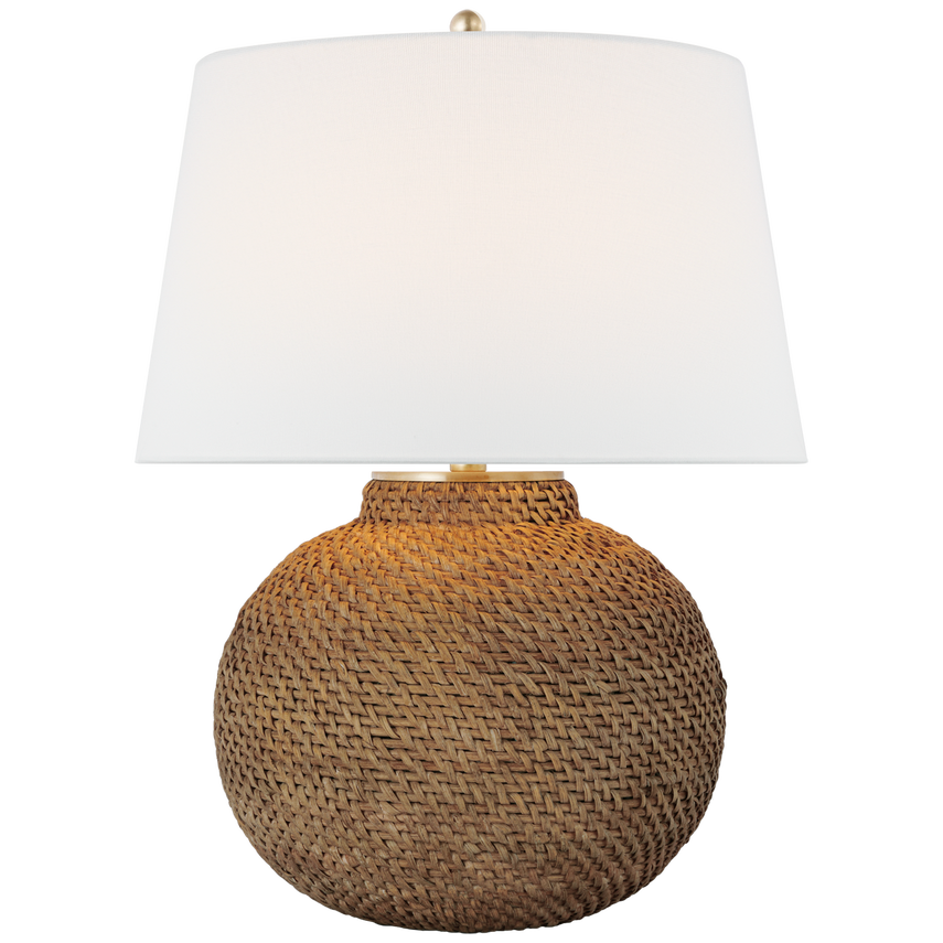 Visual Comfort & Co. Avedon Small Table Lamp Table Lamps Visual Comfort & Co. Plaster White Rattan  