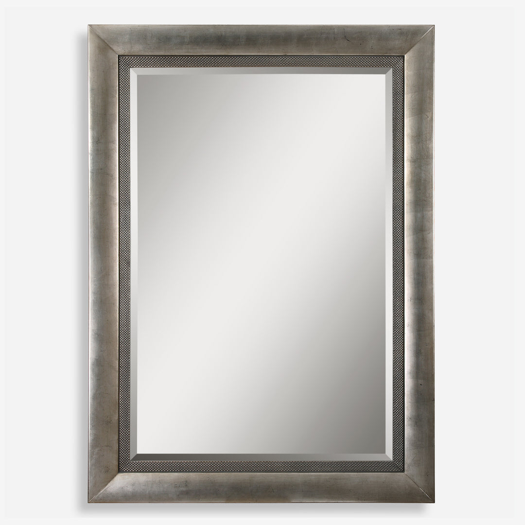 Uttermost Gilford Large Wood Modern Silver Mirrors Mirrors Uttermost   