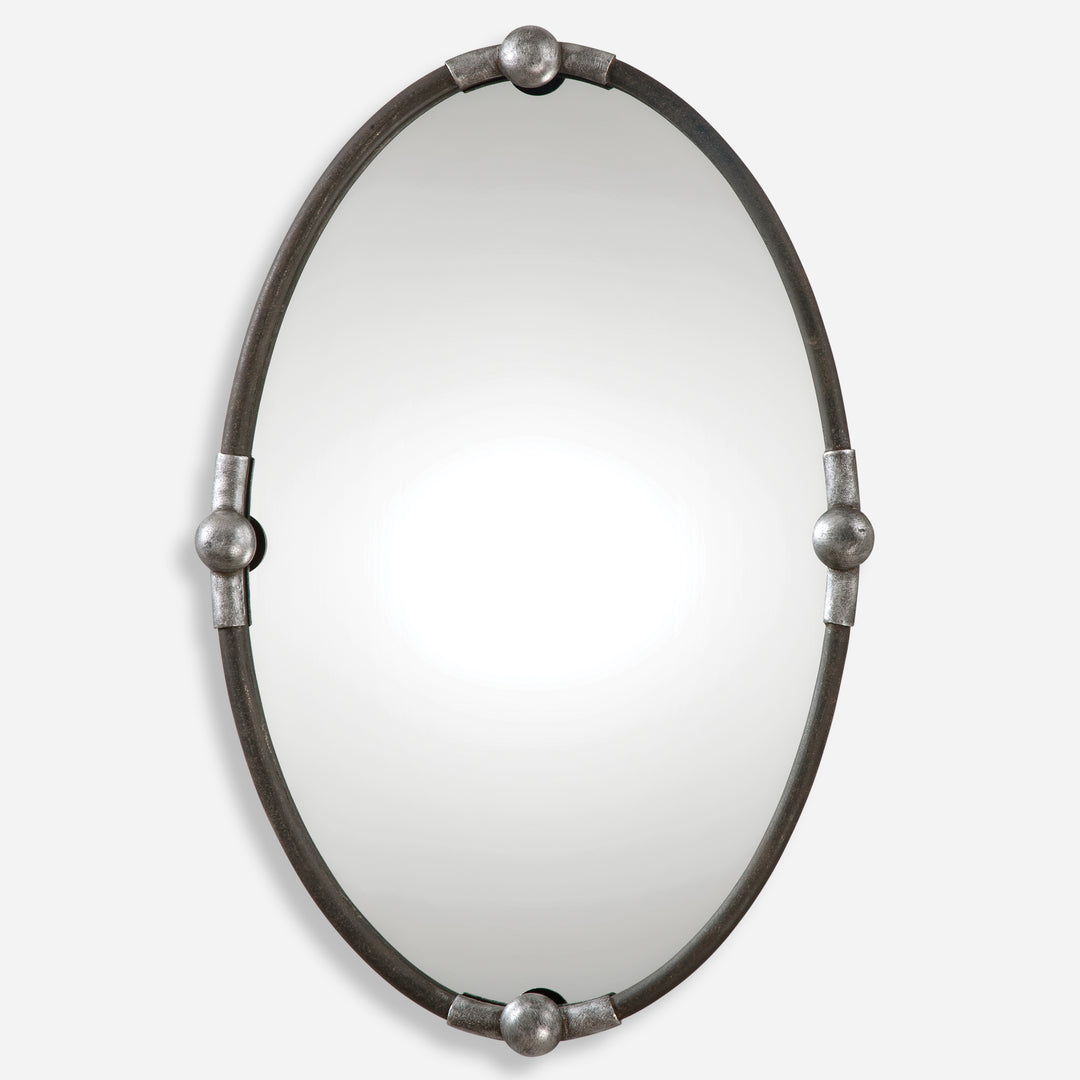 Uttermost Carrick Black Oval Mirror Mirrors Uttermost   