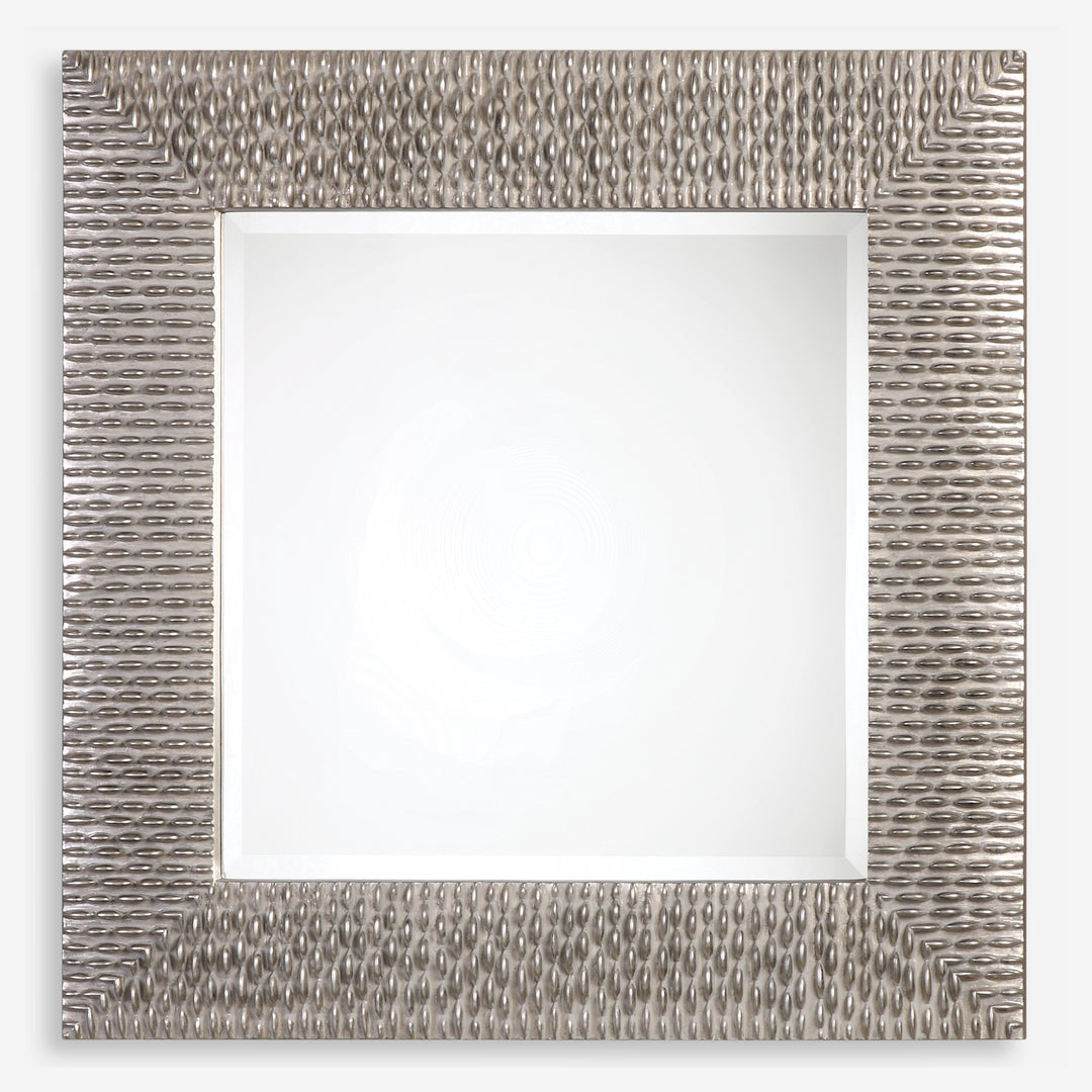 Uttermost Cressida Distressed Silver Square Mirror Mirrors Uttermost   