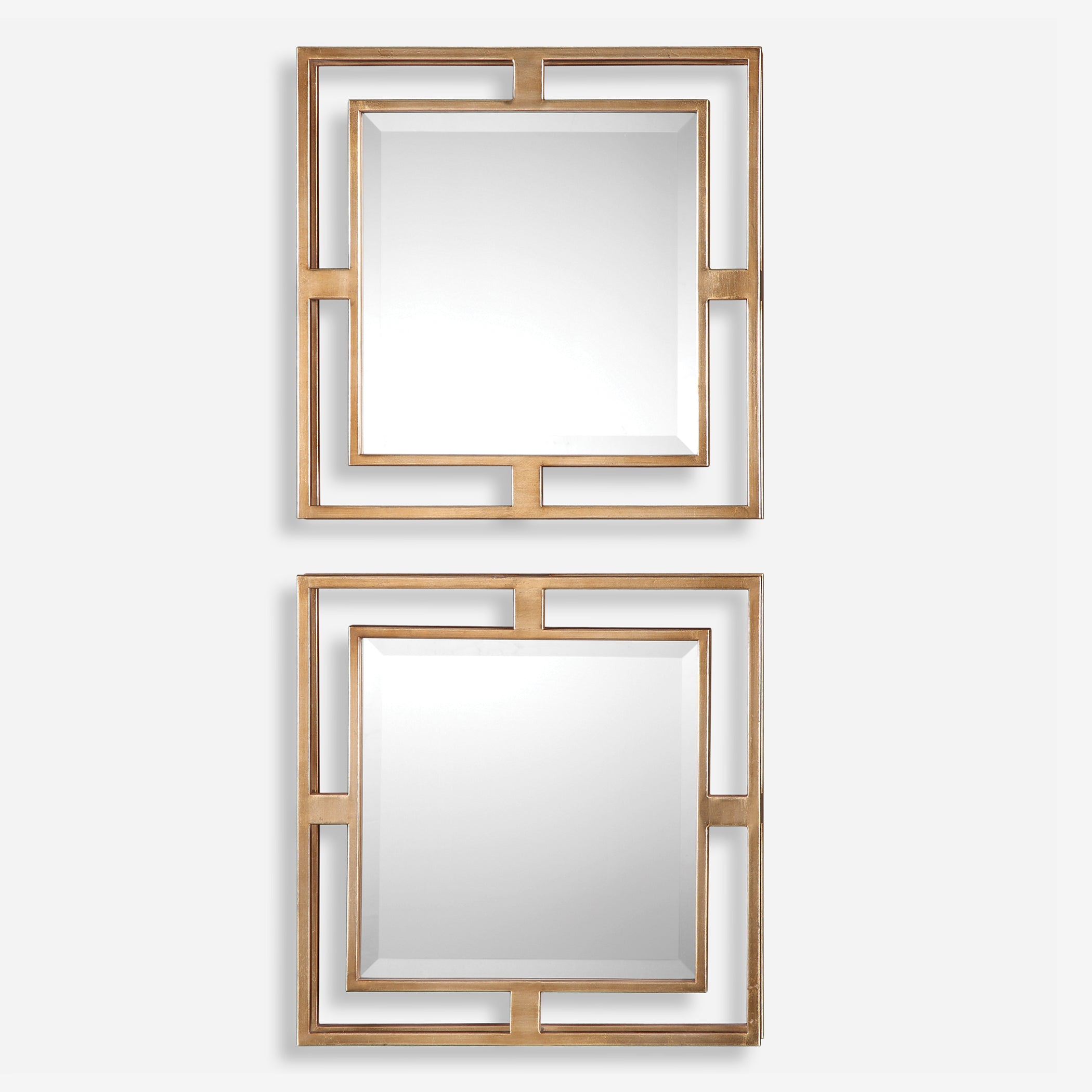 Uttermost Allick Gold Square Mirrors Gold Square Mirrors Uttermost   