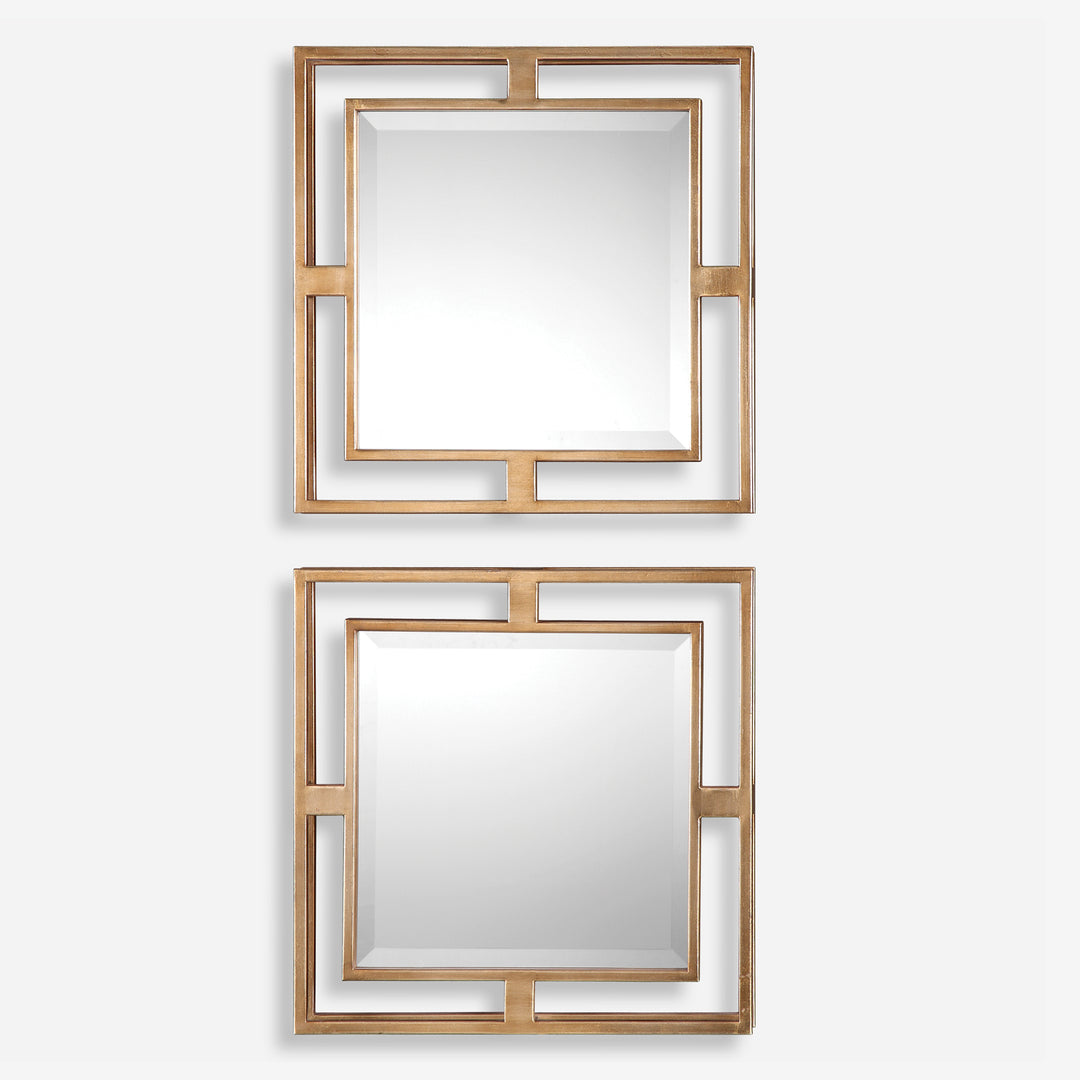 Uttermost Allick Gold Square Mirrors Mirrors Uttermost   