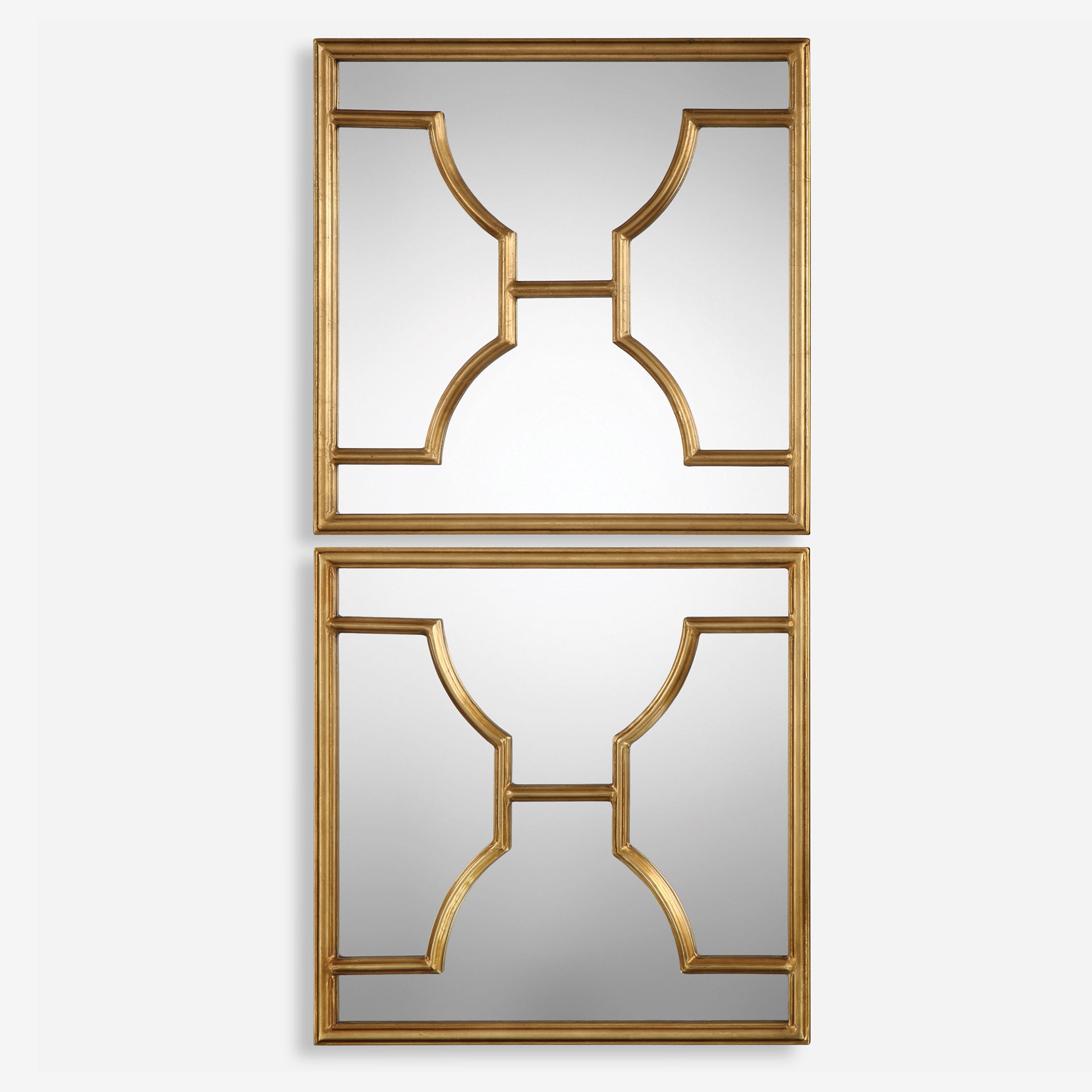 Uttermost Misa Gold Square Mirrors S/2 Gold Square Mirrors S/2 Uttermost   