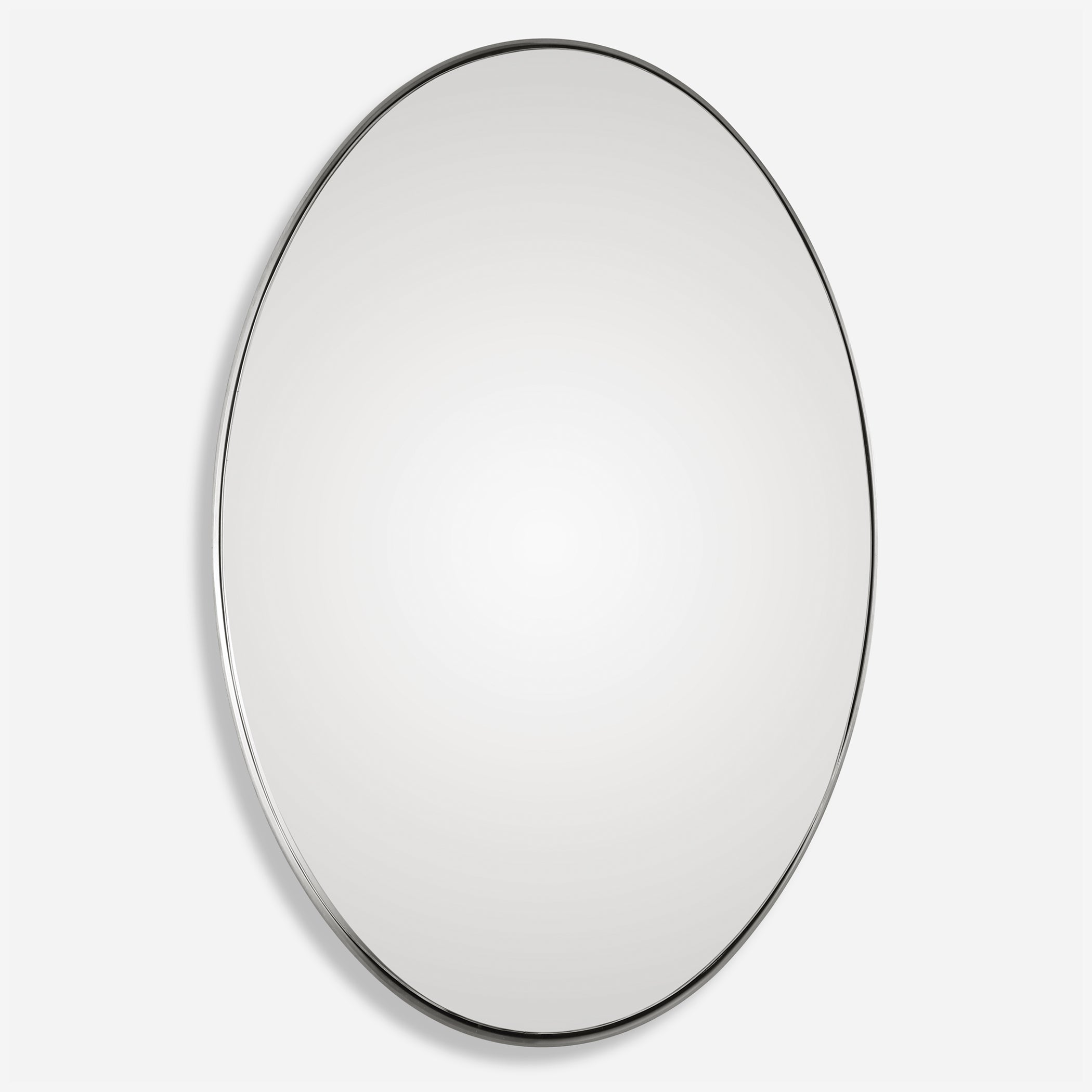 Uttermost Pursley Brushed Nickel Oval Mirror Brushed Nickel Oval Mirror Uttermost   