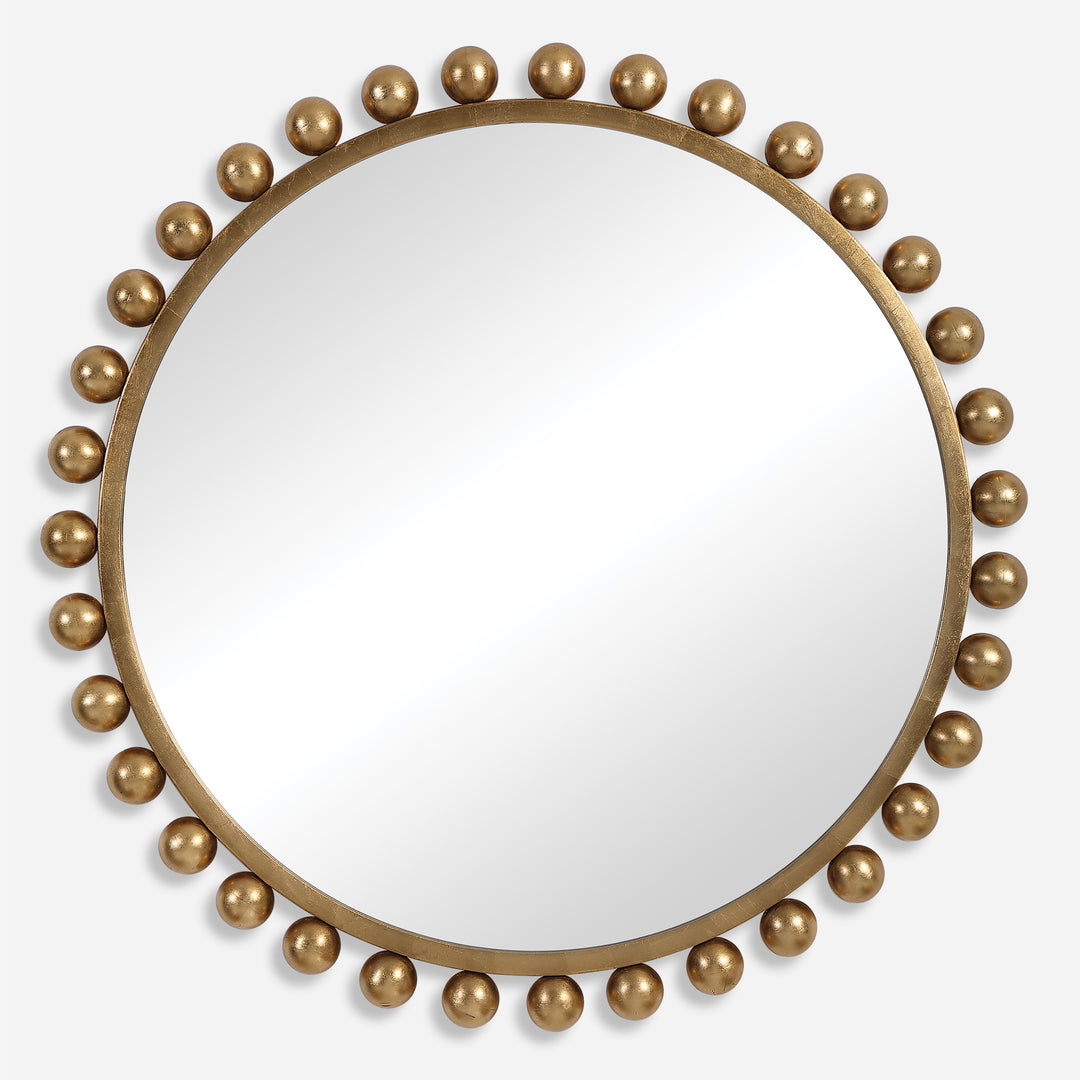 Uttermost Cyra Gold Round Mirror Mirrors Uttermost   