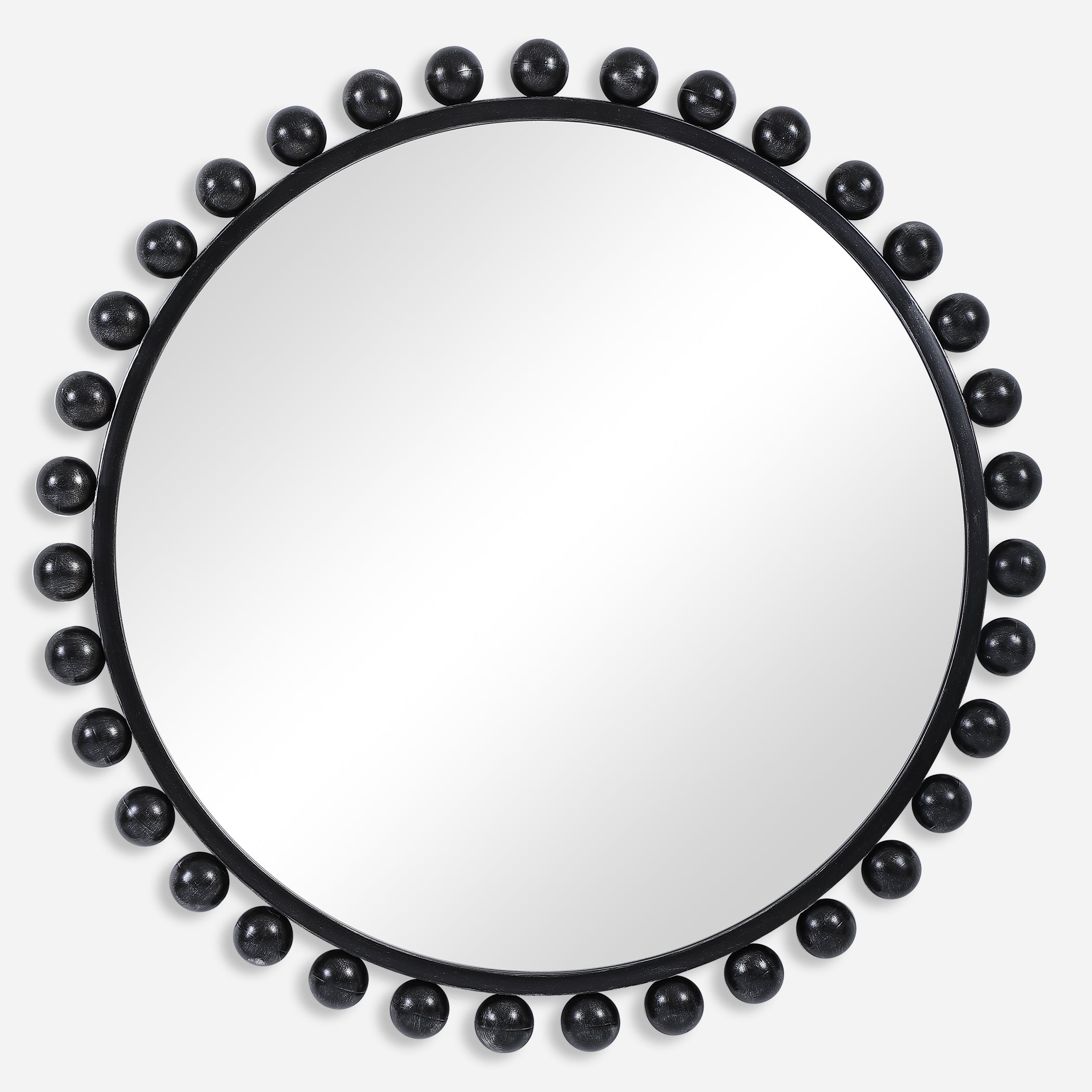 Uttermost Cyra Black Round Mirror Black Round Mirror Uttermost   