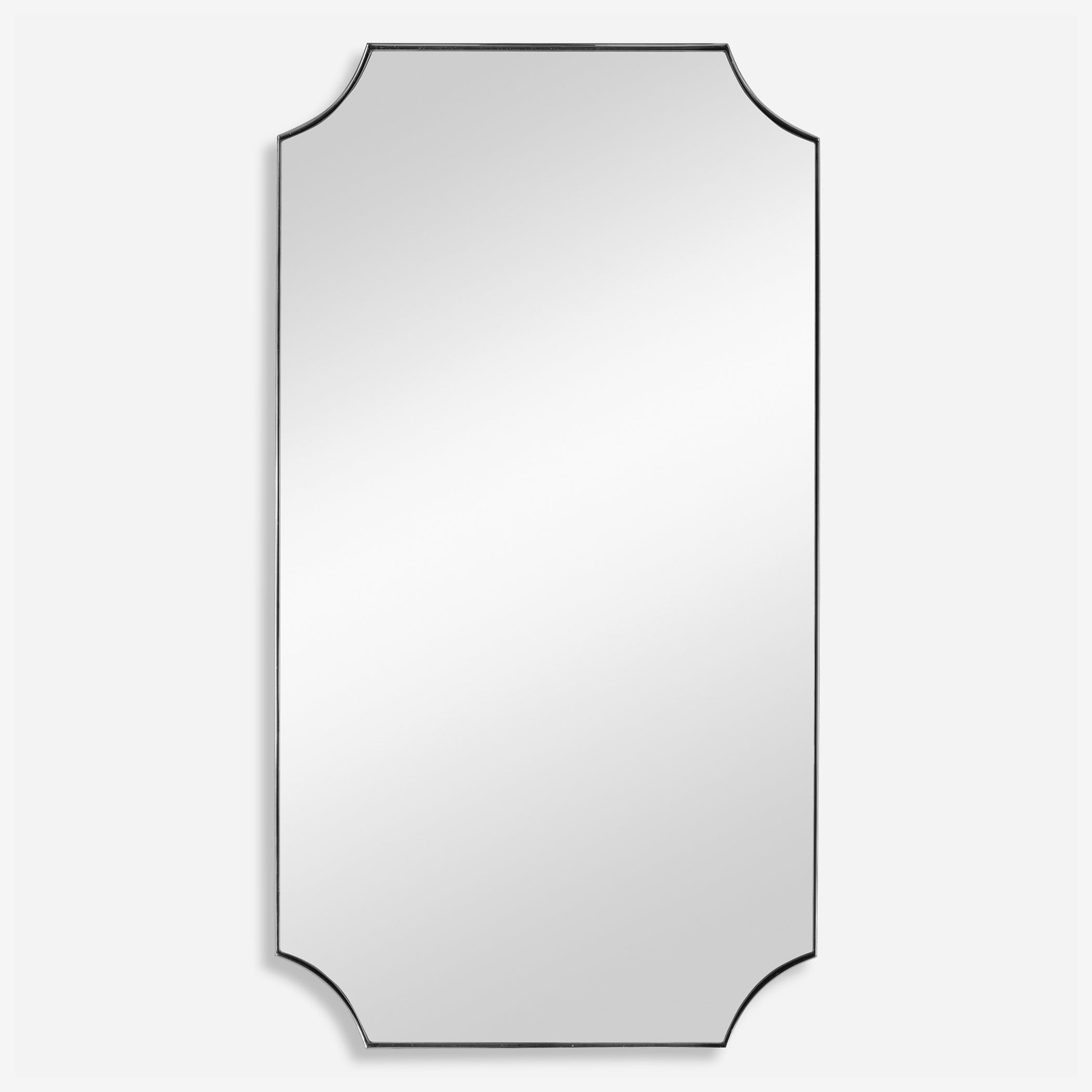 Uttermost Lennox Nickel Scalloped Corner Mirror Nickel Scalloped Corner Mirror Uttermost   