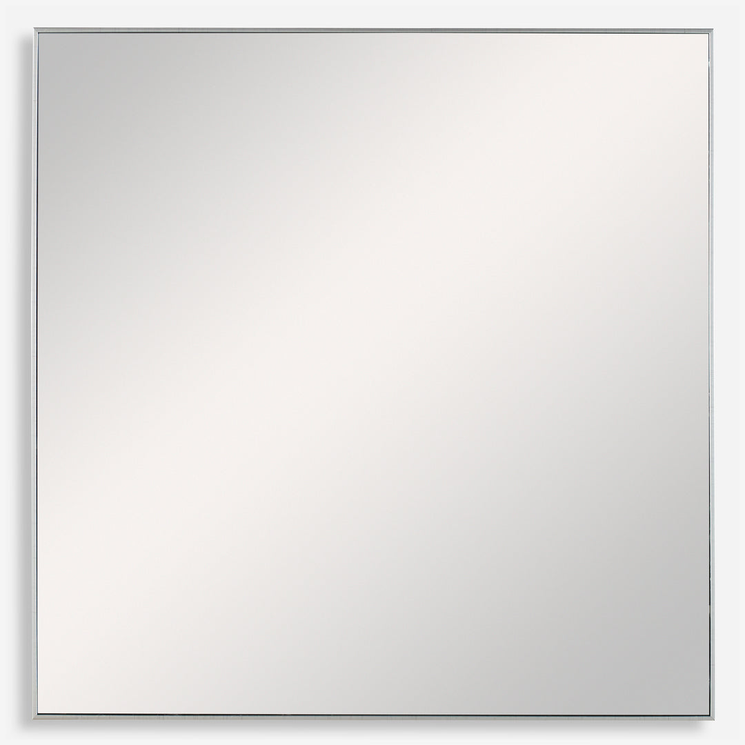 Uttermost Alexo Modern Silver Square Mirror Mirrors Uttermost   