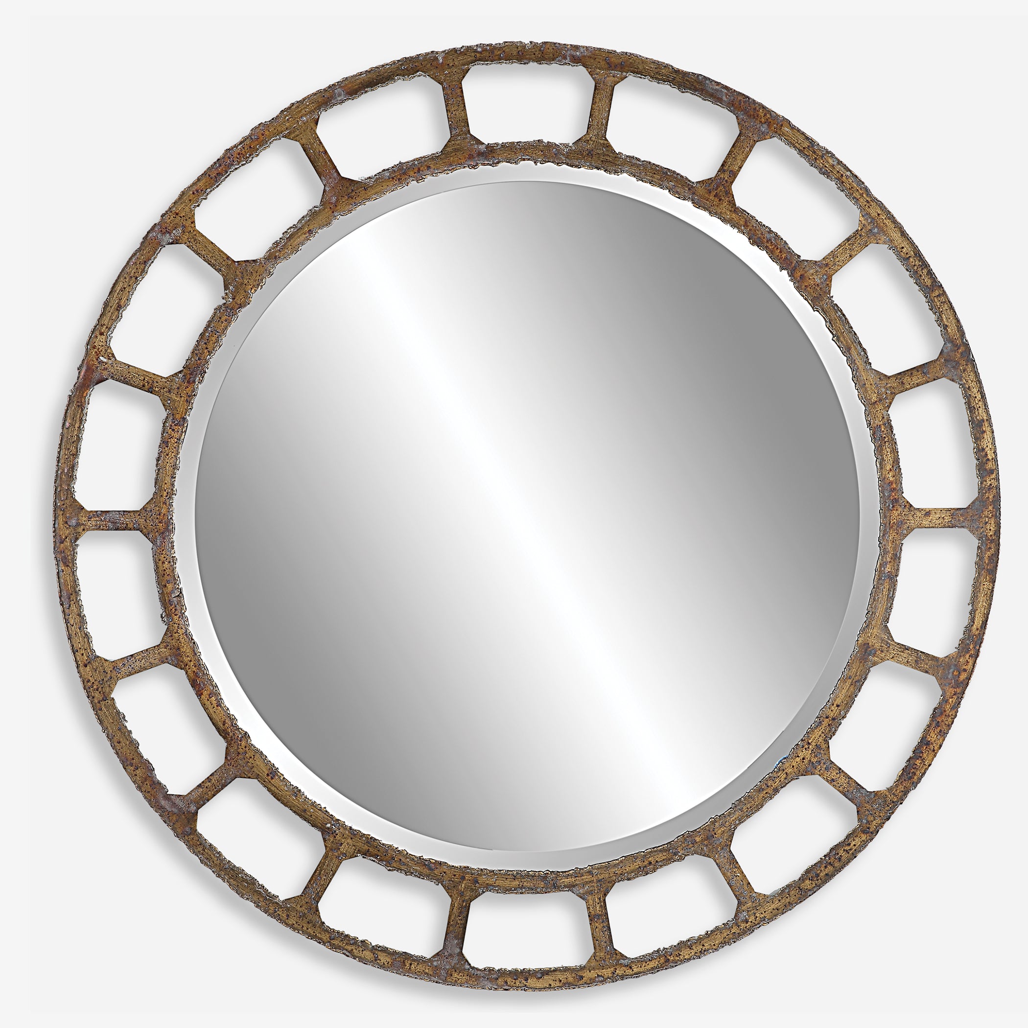 Uttermost Darby Distressed Round Mirror