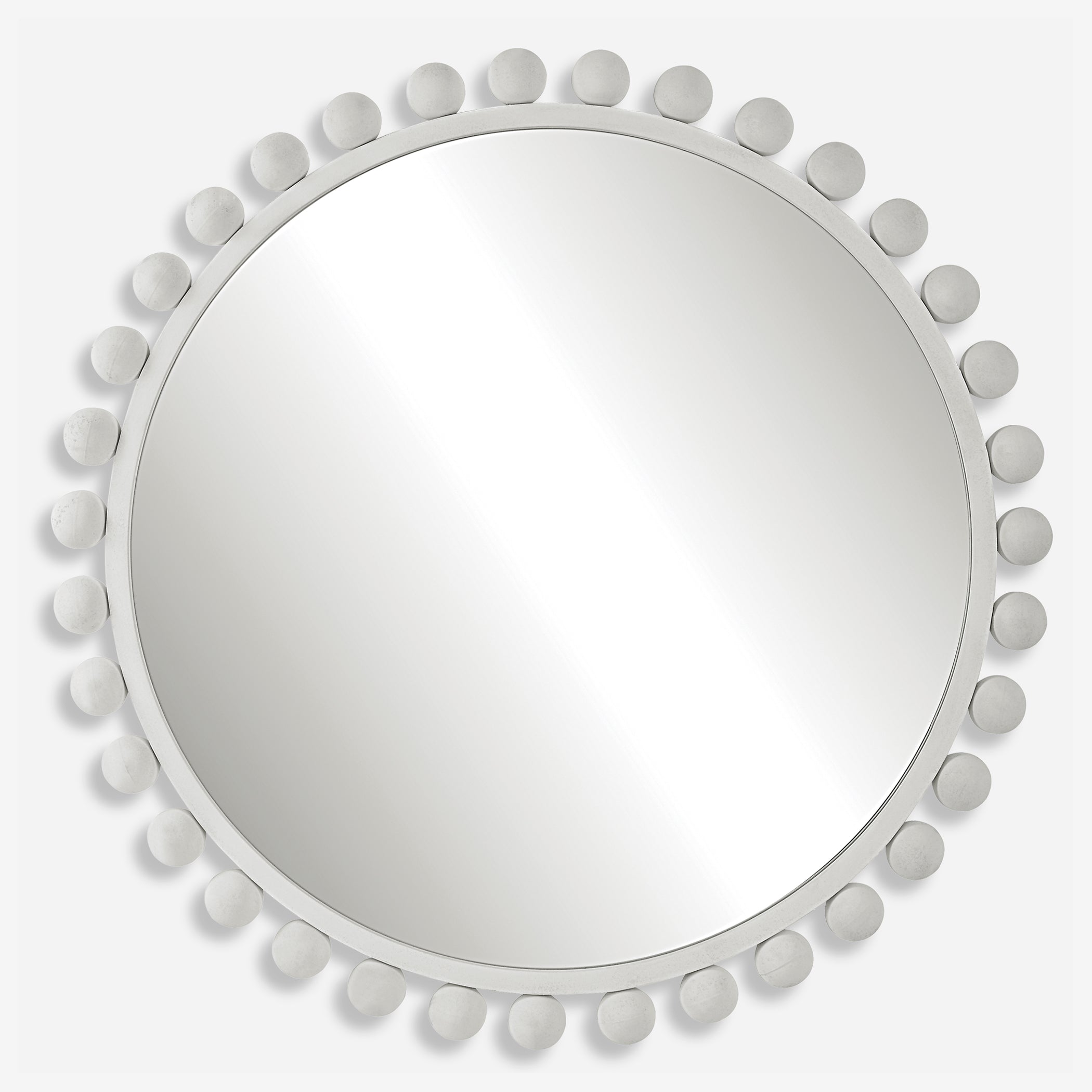 Uttermost Cyra White Round Mirror White Round Mirror Uttermost   