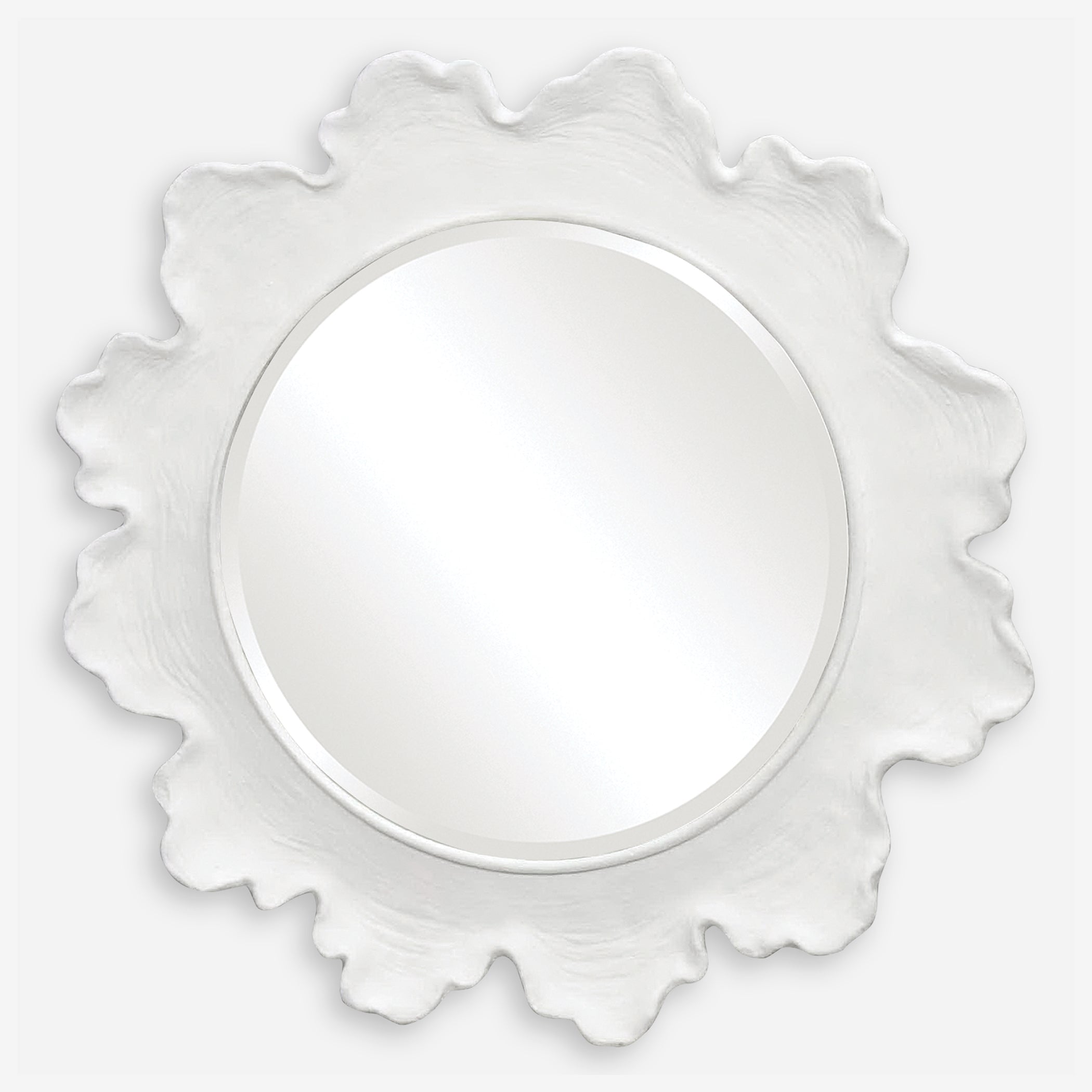 Uttermost Sea Coral White Round Mirror White Round Mirror Uttermost   