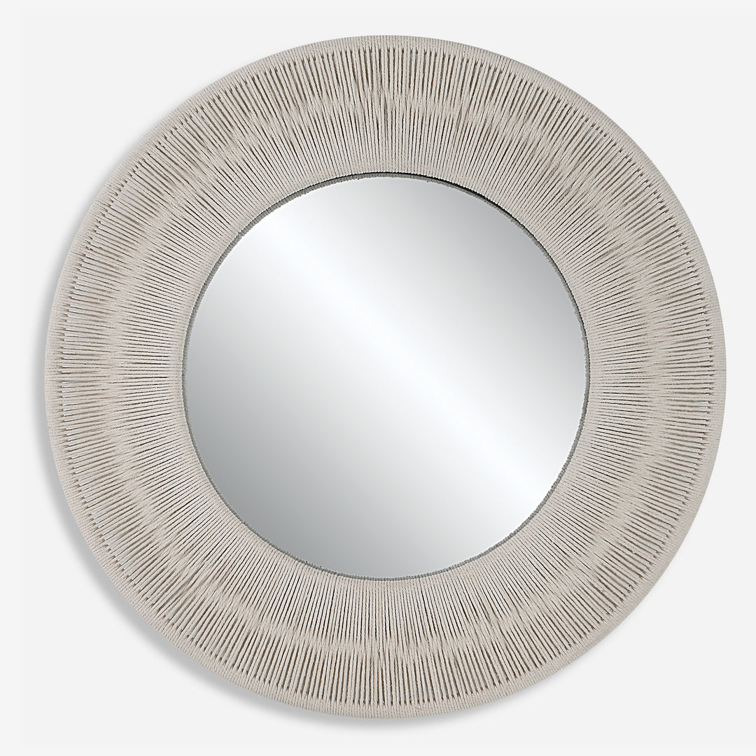 Uttermost Sailor's Knot White Small Round Mirror Mirrors Uttermost   