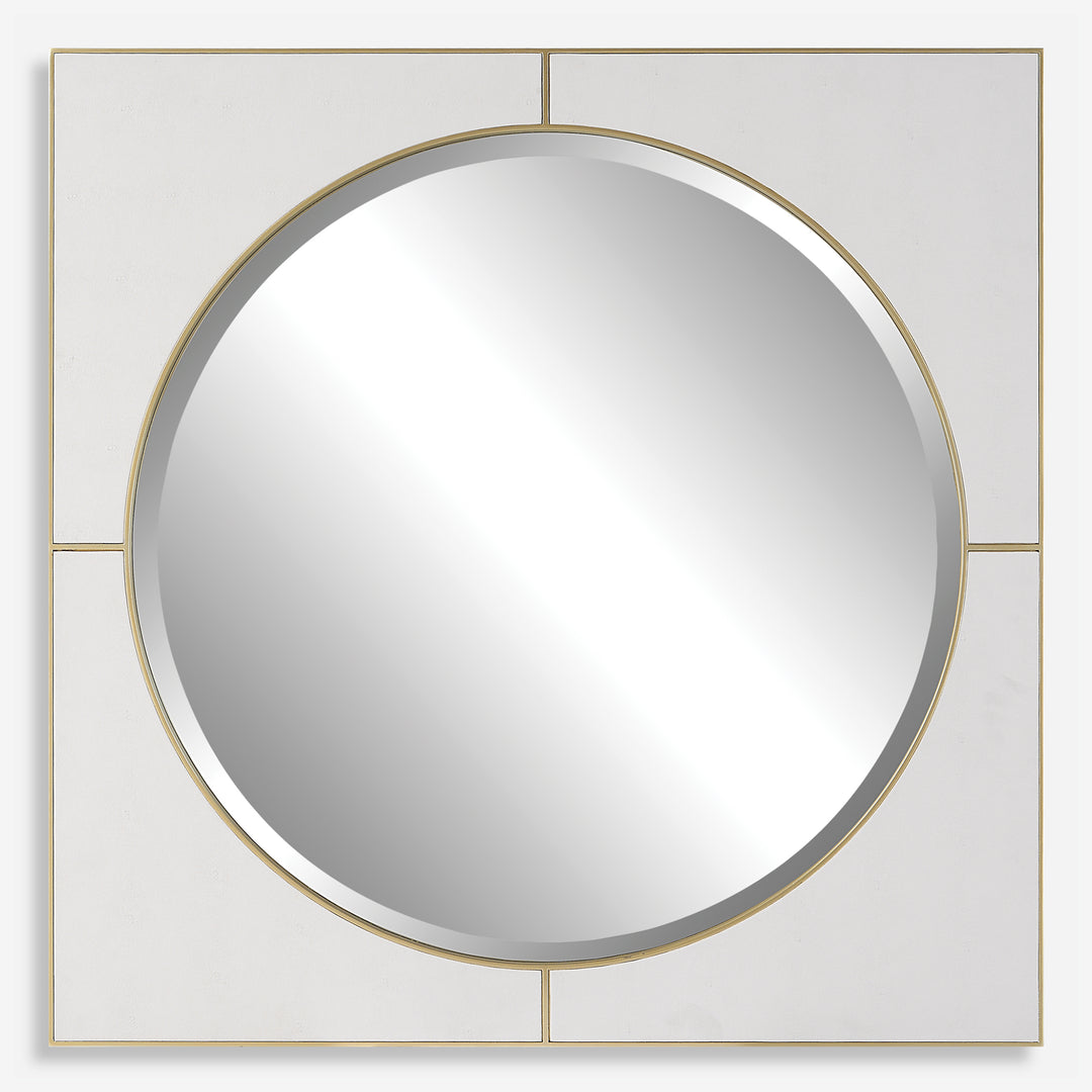 Uttermost Cyprus White Square Mirror Mirrors Uttermost   