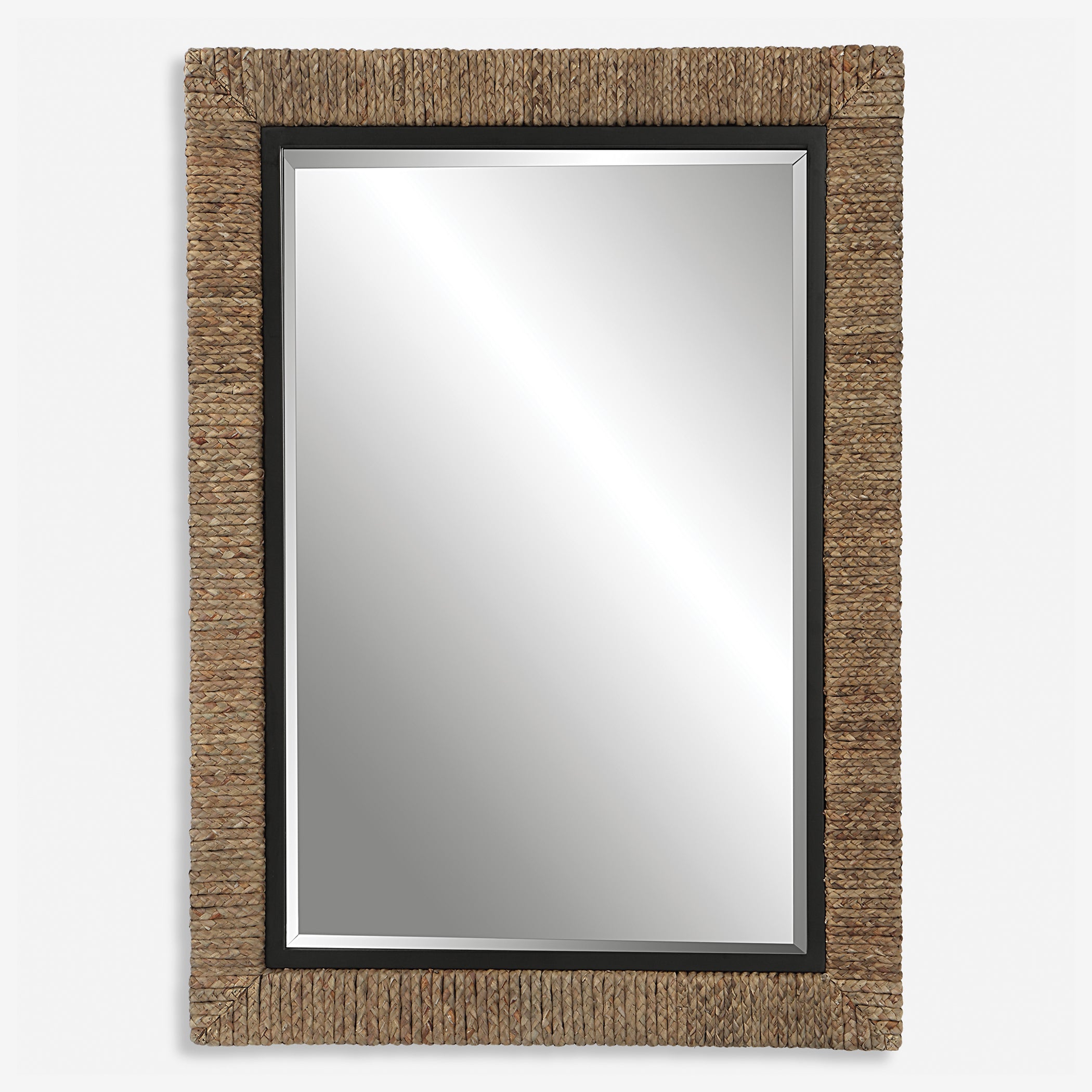 Uttermost Island Braided Straw Mirror Braided Straw Mirror Uttermost   