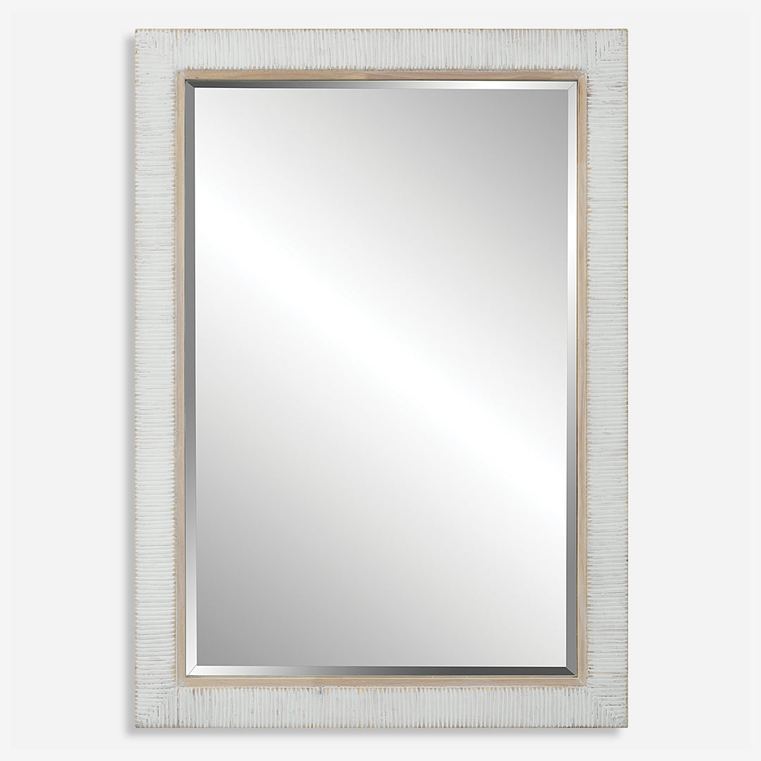 Uttermost Cape Whitewashed Rattan Mirror Mirrors Uttermost   