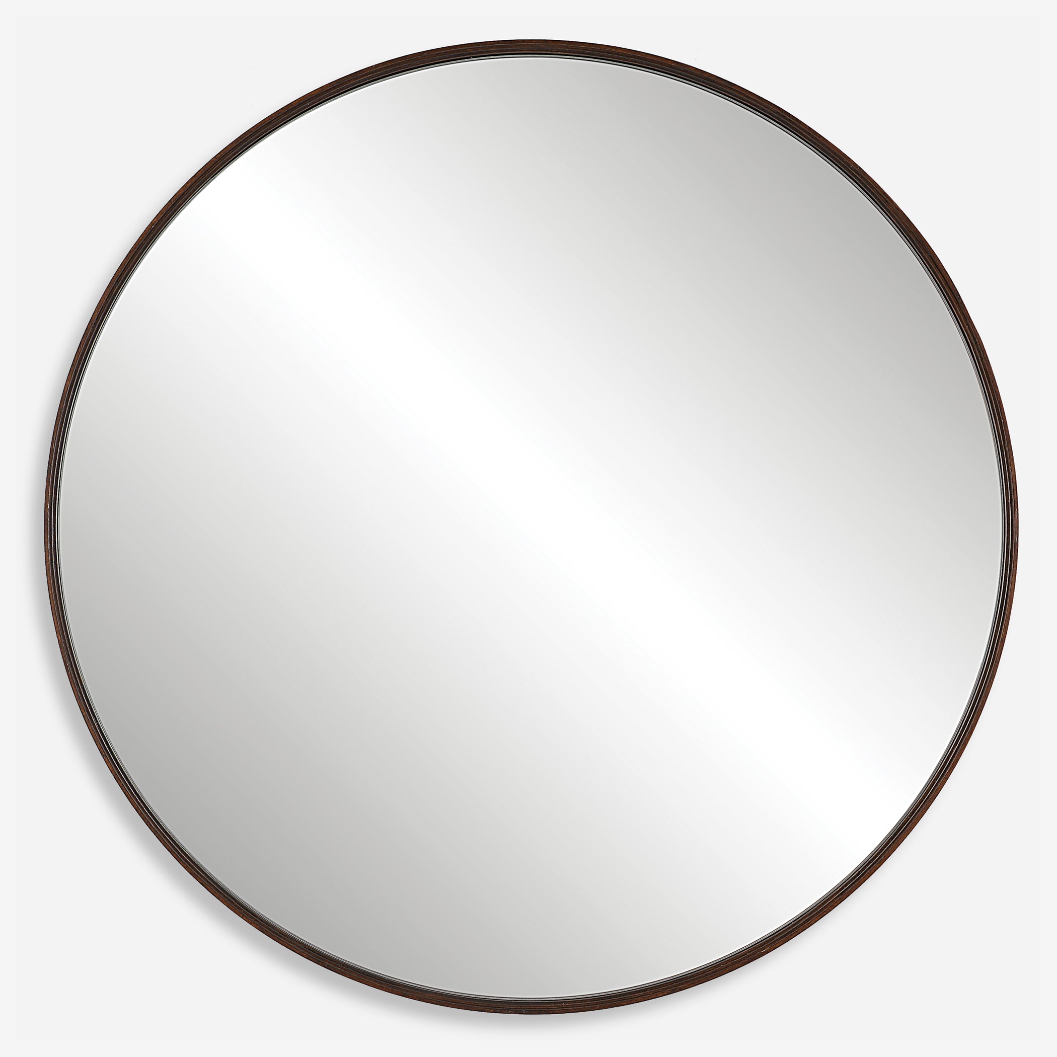 Uttermost Eden Mahogany Round Mirror