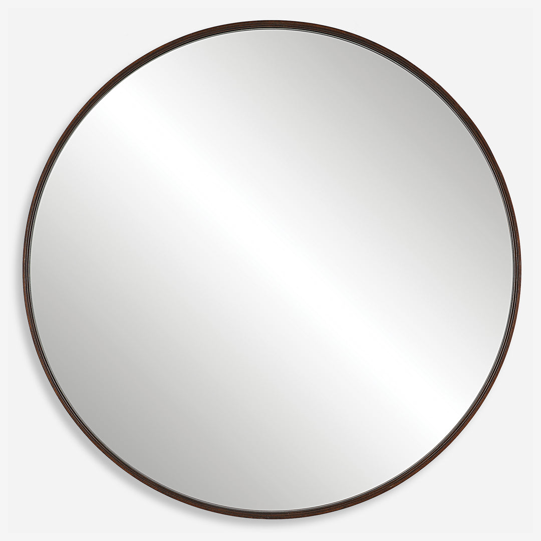 Uttermost Eden Mahogany Round Mirror Mirrors Uttermost   