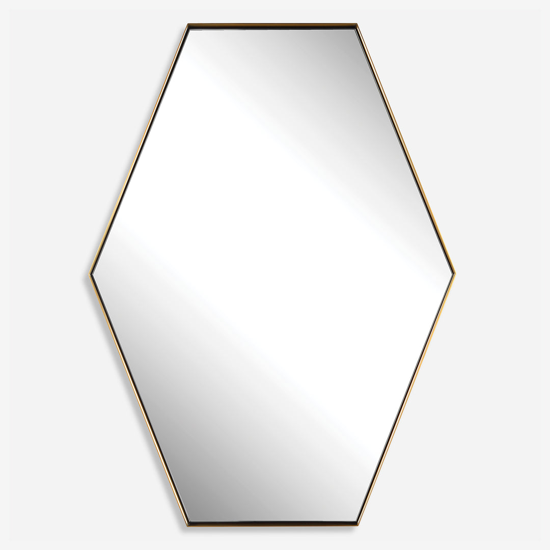 Uttermost Ankara Brass Hexagon Mirror Mirrors Uttermost   