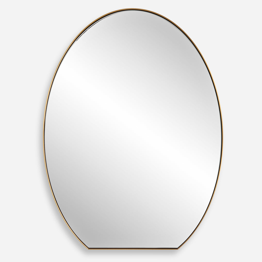 Uttermost Cabell Brass Oval Mirror Mirrors Uttermost   