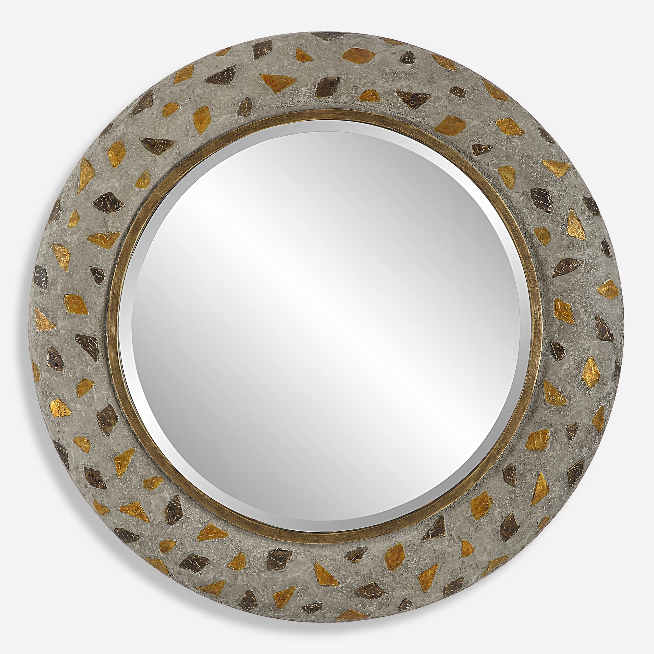 Uttermost Copper Terrazzo Terrazzo Round Mirror