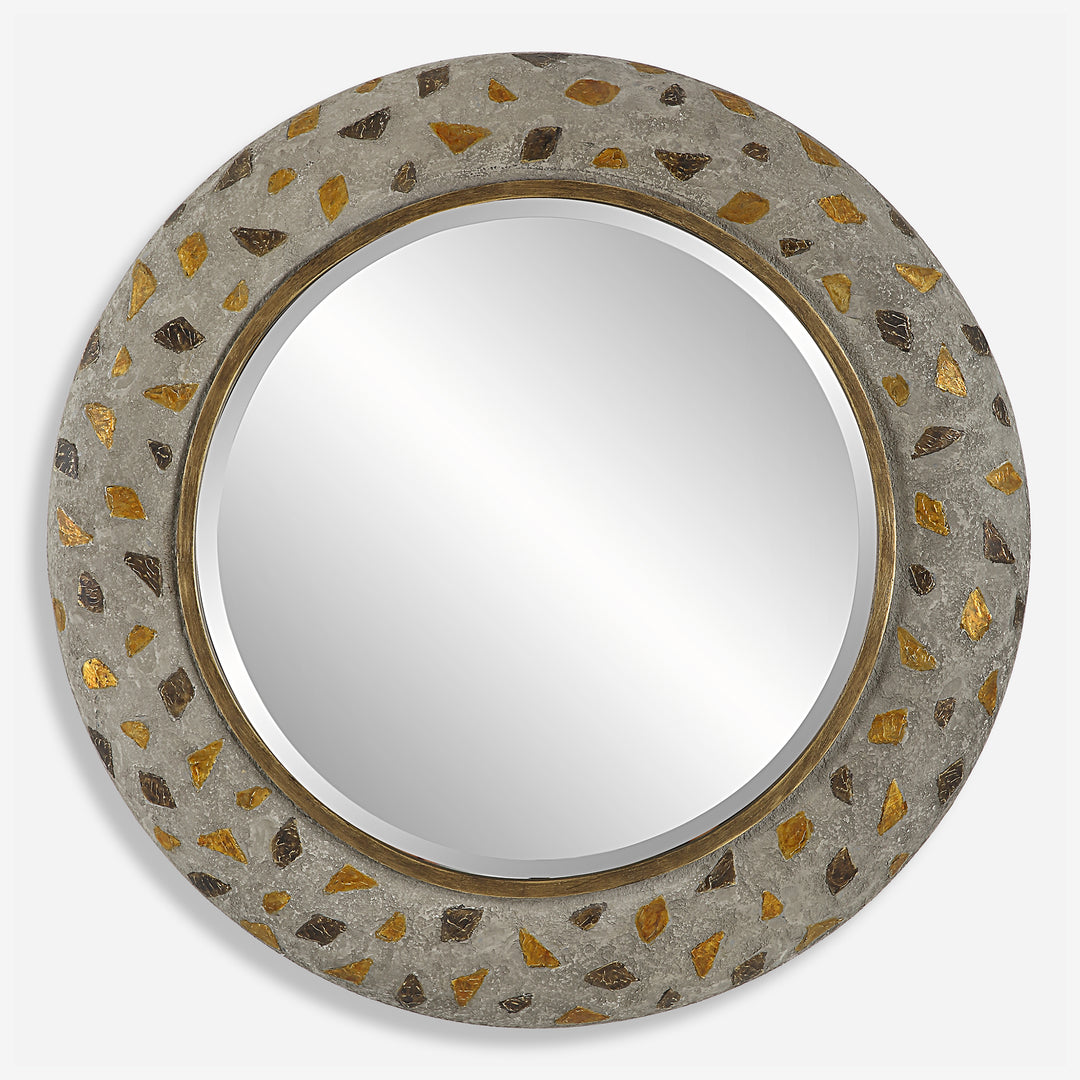 Uttermost Copper Terrazzo Terrazzo Round Mirror Mirrors Uttermost   