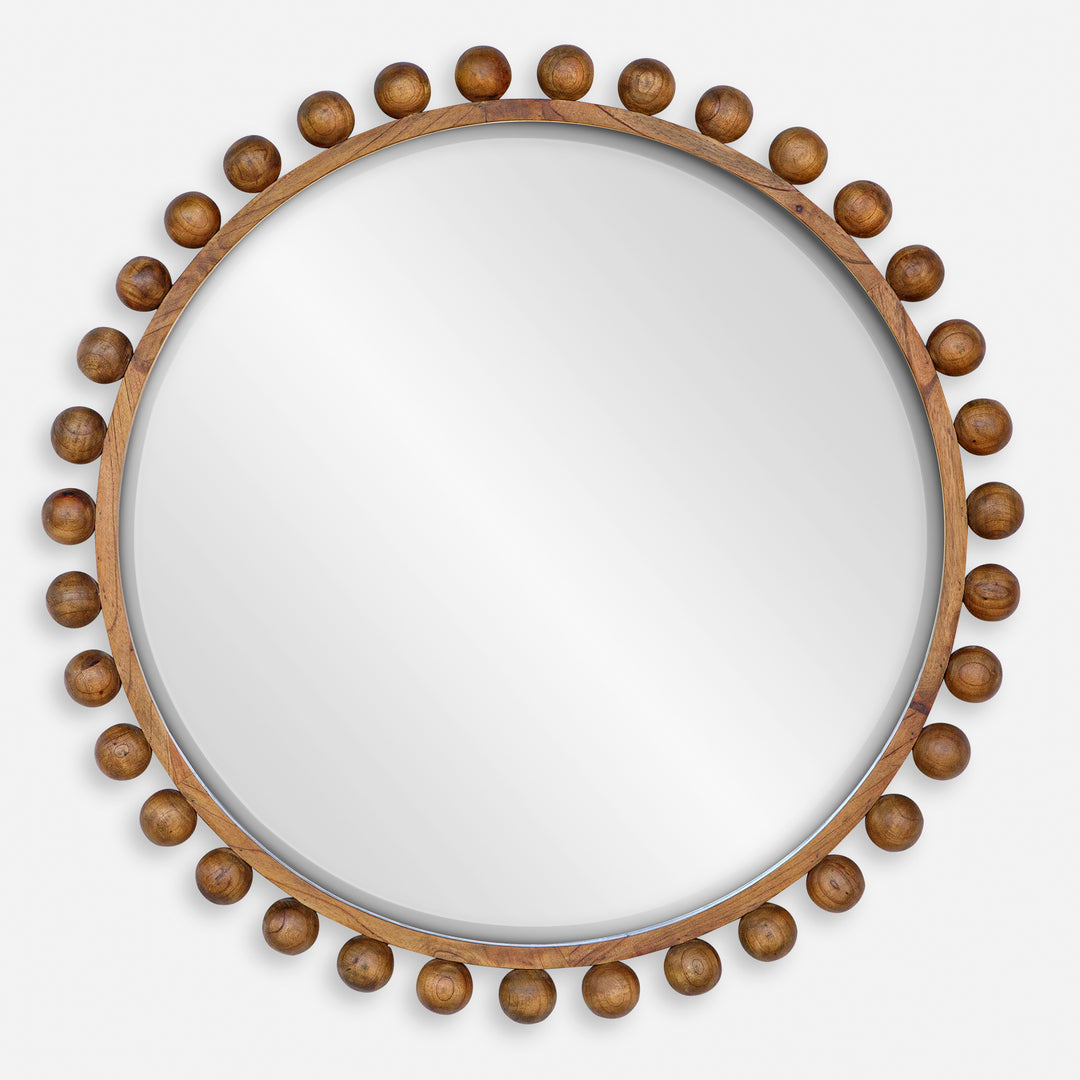 Uttermost Cyra Beaded Round Mirror Mirrors Uttermost   