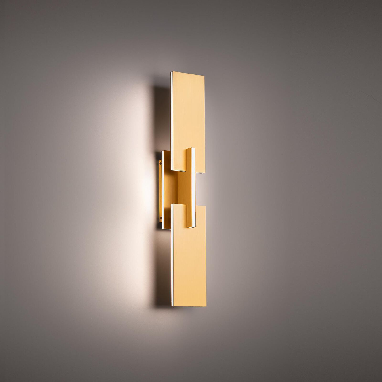 Modern Forms Amari Wall Sconce Light Wall Light Fixtures Modern Forms Aged Brass 3.5x3.875x22 