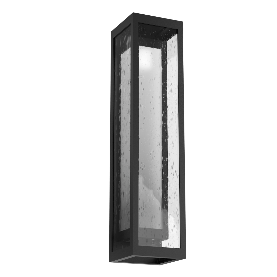 Hammerton Studio Double Box Outdoor Box Sconce Outdoor Wall Lights Hammerton Studio Textured Black (Outdoor) Frosted Glass 