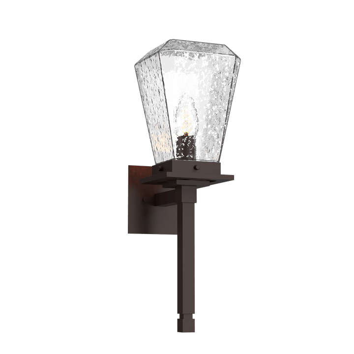 Hammerton Studio Beacon Outdoor Torch Sconce Outdoor Wall Lights Hammerton Studio Statuary Bronze (Outdoor) Clear Blown Glass E26 Bulb Base