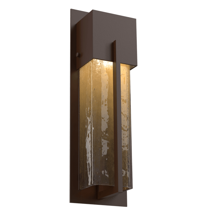 Hammerton Studio Square Outdoor Cover LED Sconce Outdoor Wall Lights Hammerton Studio 16 Statuary Bronze (Outdoor) Bronze Granite