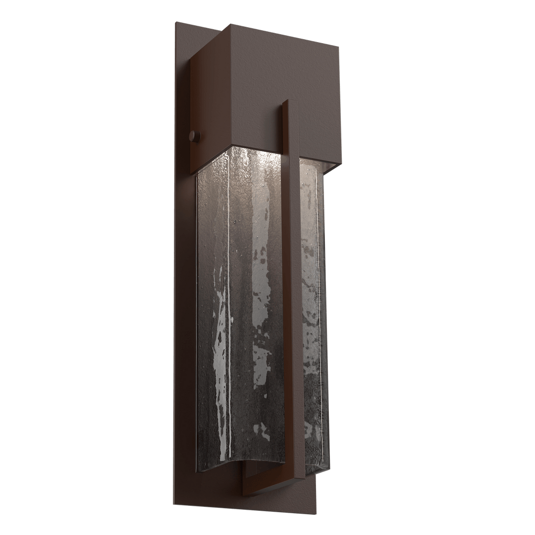 Hammerton Studio Square Outdoor Cover LED Sconce Outdoor Wall Lights Hammerton Studio 16 Statuary Bronze (Outdoor) Smoke Granite