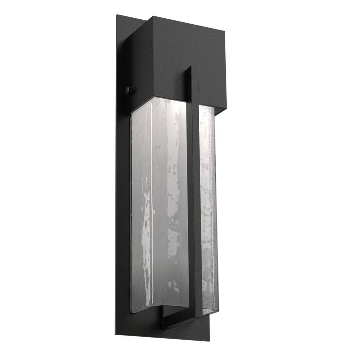 Hammerton Studio Square Outdoor Cover LED Sconce Outdoor Wall Lights Hammerton Studio 16 Textured Black (Outdoor) Frosted Granite