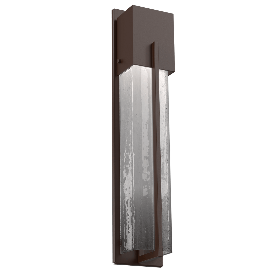 Hammerton Studio Square Outdoor Cover LED Sconce Outdoor Wall Lights Hammerton Studio 23 Statuary Bronze (Outdoor) Frosted Granite