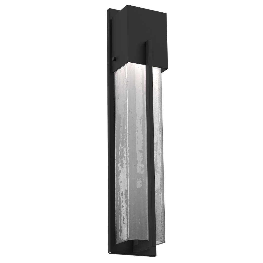 Hammerton Studio Square Outdoor Cover LED Sconce Outdoor Wall Lights Hammerton Studio 23 Textured Black (Outdoor) Frosted Granite