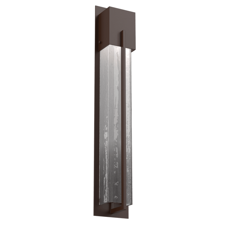 Hammerton Studio Square Outdoor Cover LED Sconce Outdoor Wall Lights Hammerton Studio 29 Statuary Bronze (Outdoor) Frosted Granite