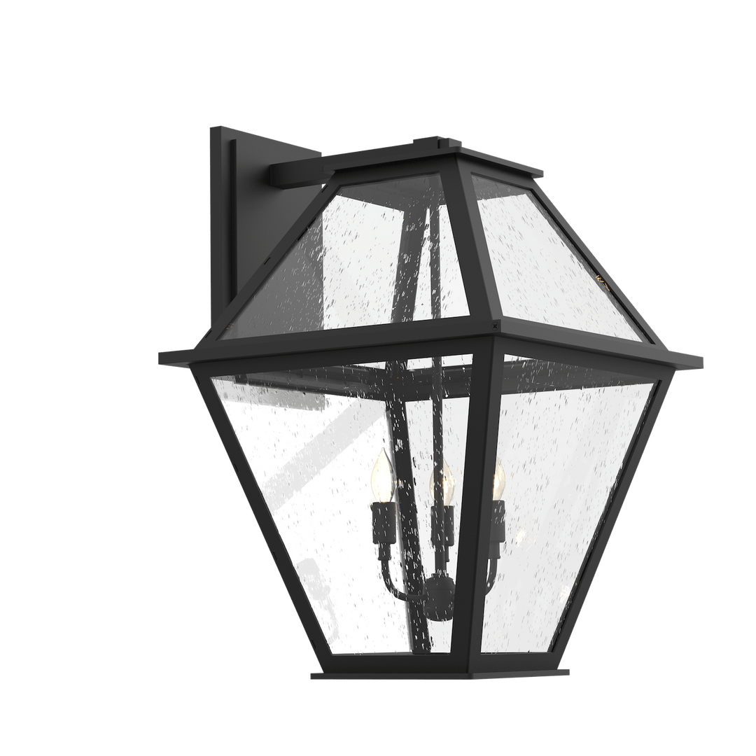 Hammerton Studio Terrace Candleabra Lantern Outdoor Wall Lights Hammerton Studio Textured Black (Outdoor) Chilled Blown Glass - Smoke 