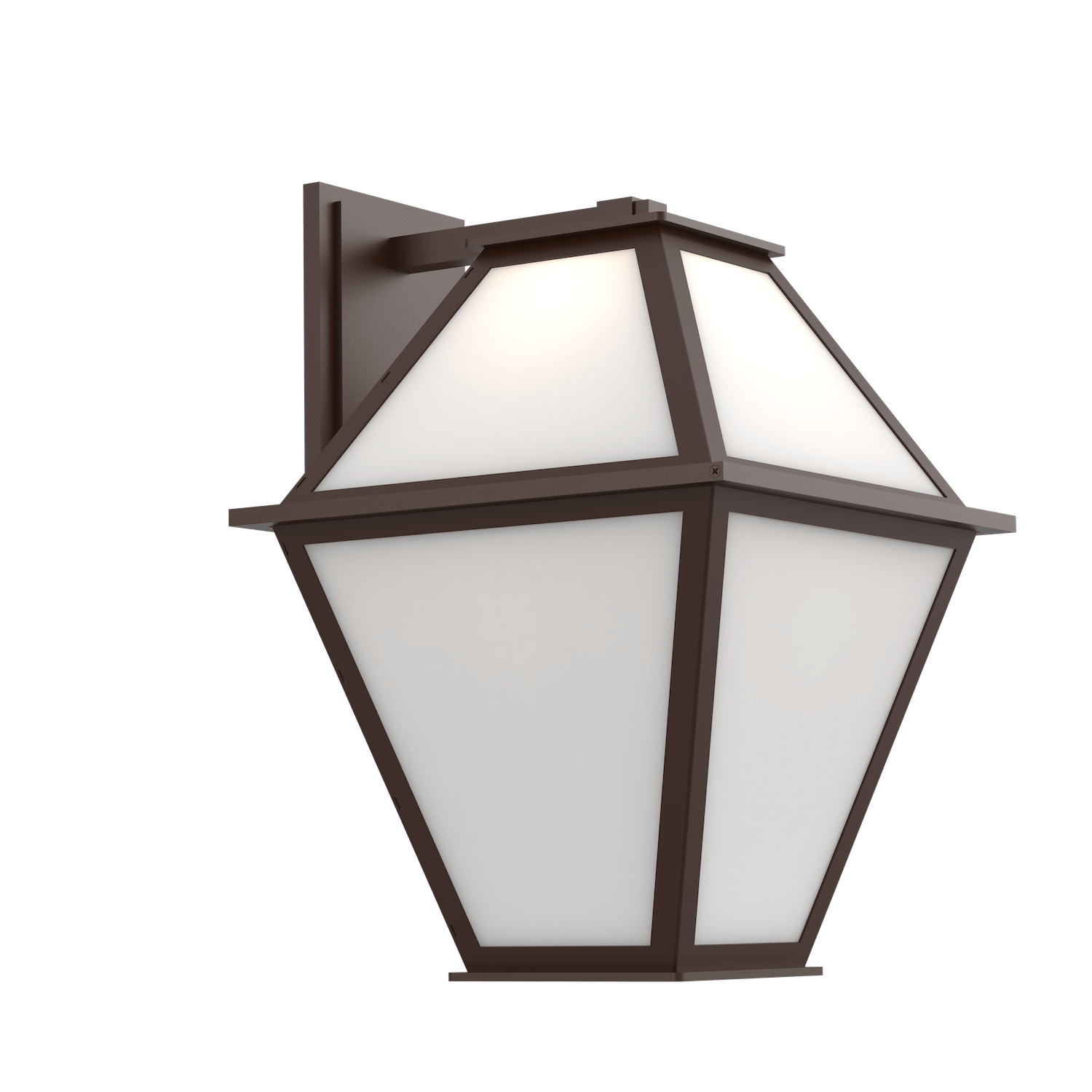 Hammerton Studio Terrace Frosted Lantern Outdoor l Wall Hammerton Studio Statuary Bronze (Outdoor) Floret Inner - Smoke Outer 