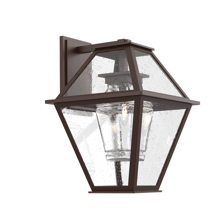 Hammerton Studio Terrace Nested Lantern Outdoor Wall Lights Hammerton Studio Statuary Bronze (Outdoor) Chilled Blown Glass - Clear E26 Bulb Base